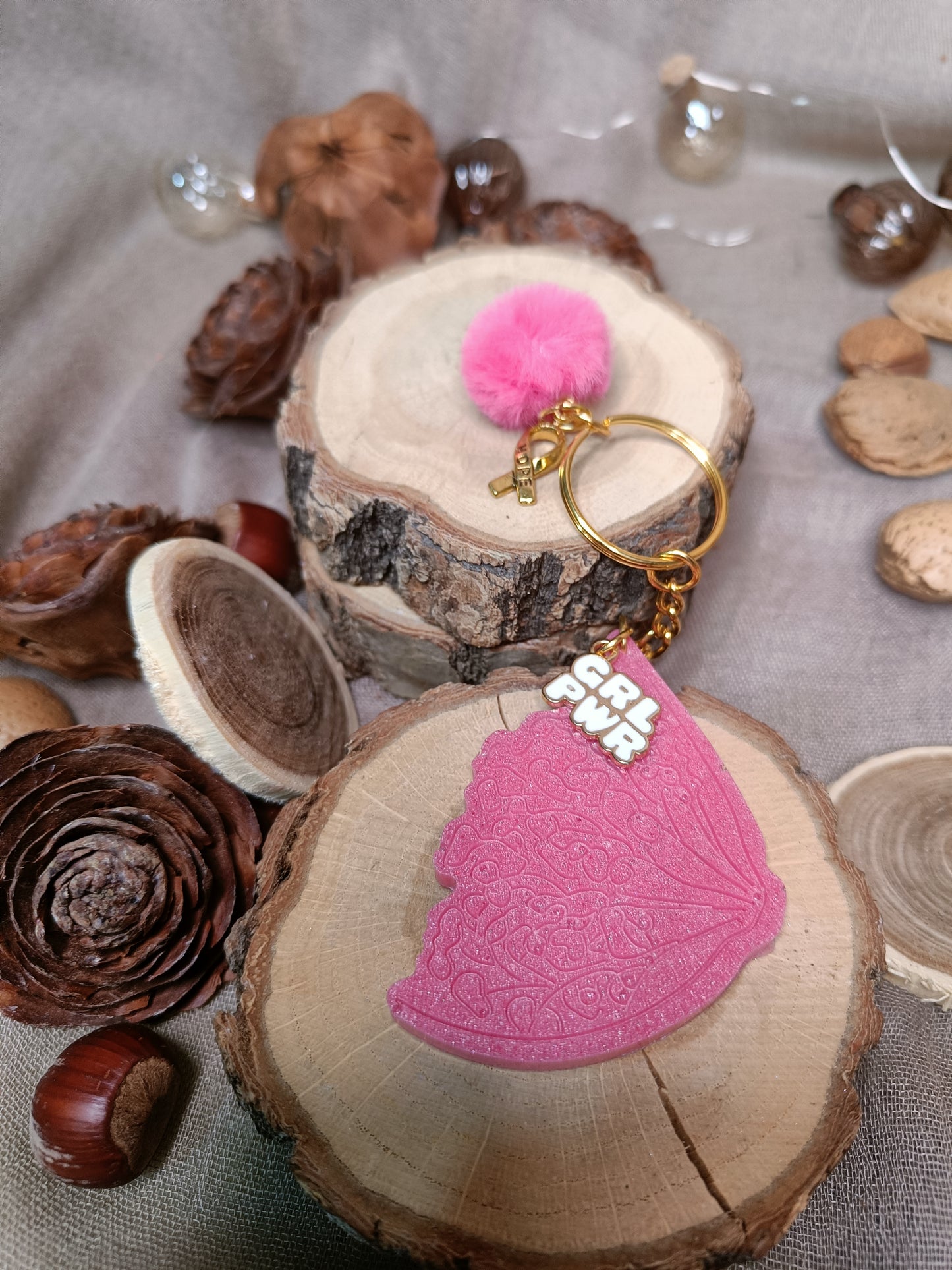Porte Clefs 🩷 Girl Power 🩷 Lutte contre le cancer du sein 💪🏻
