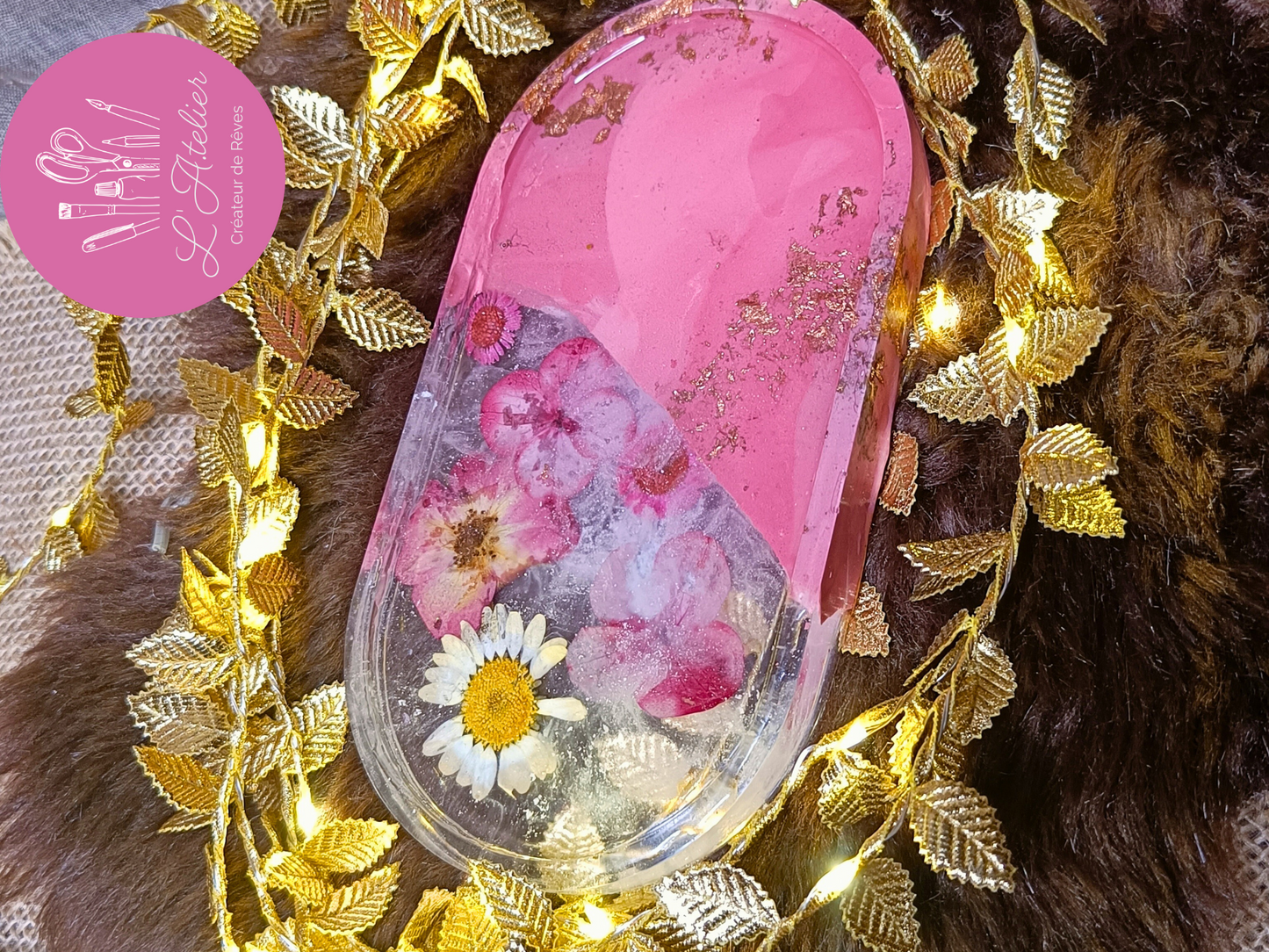 Plateau ovale bi matière