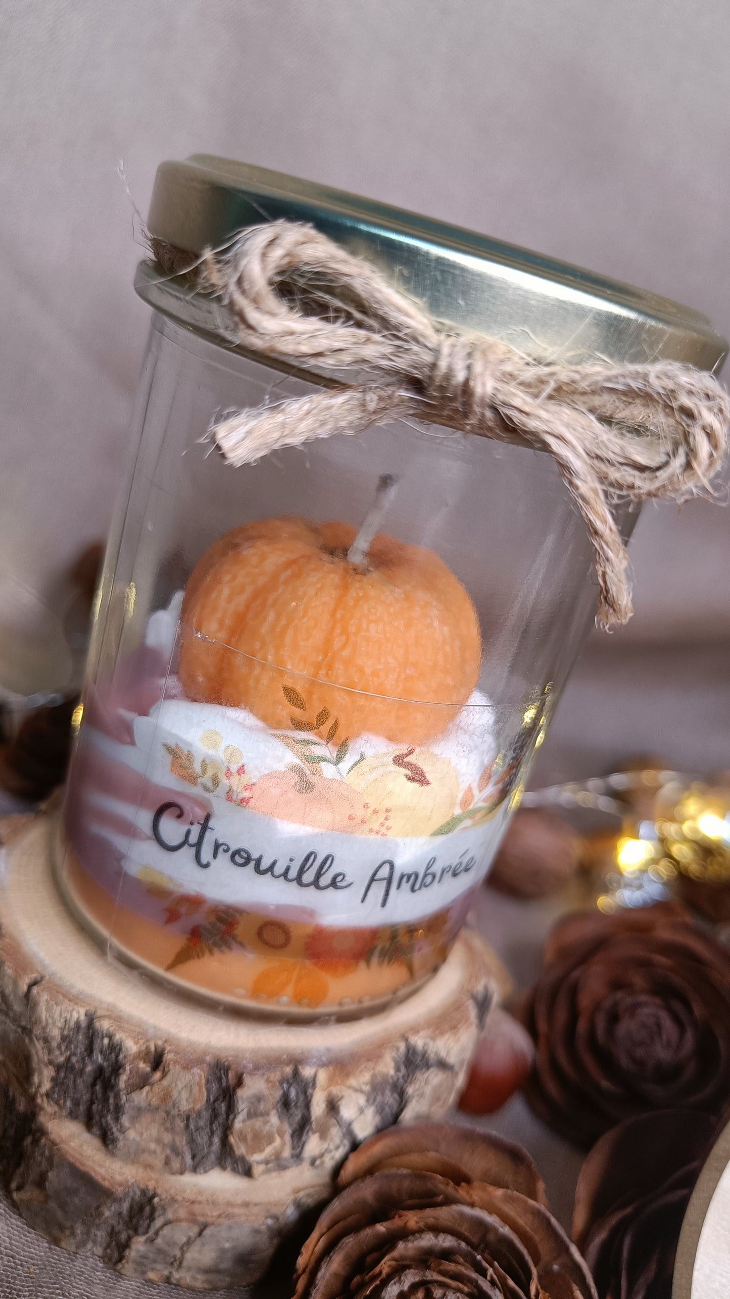 🕯️Bougie Parfumée 🍂🎃 Citrouille Ambrée 🎃🍂
