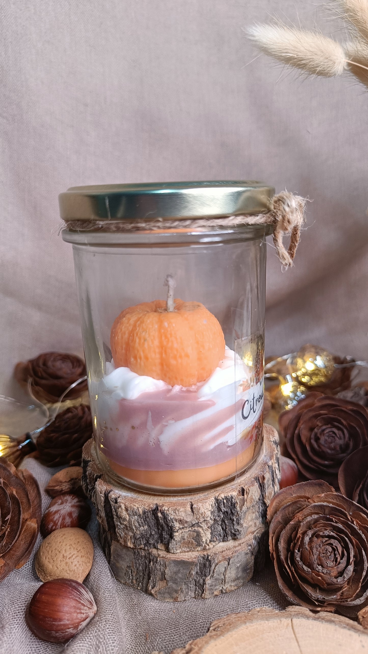 🕯️Bougie Parfumée 🍂🎃 Citrouille Ambrée 🎃🍂