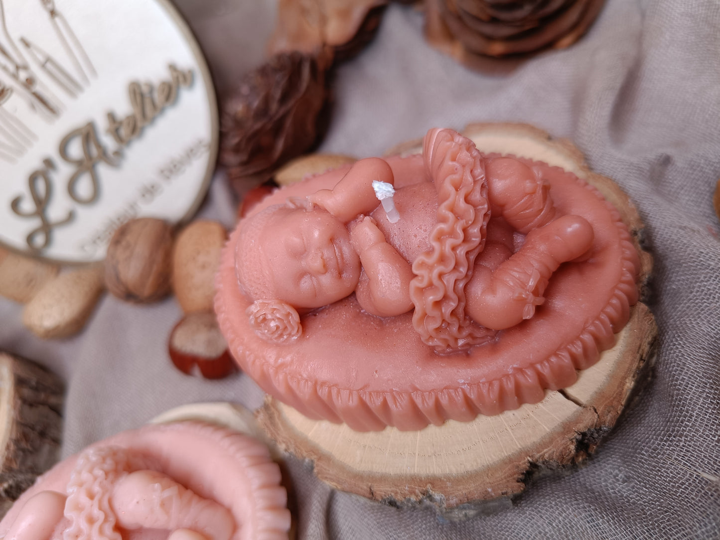 🕯️ Bougie 👶🏻🩷 Baby girl 🩷👶🏻 🤎 Beige Mom 🤎