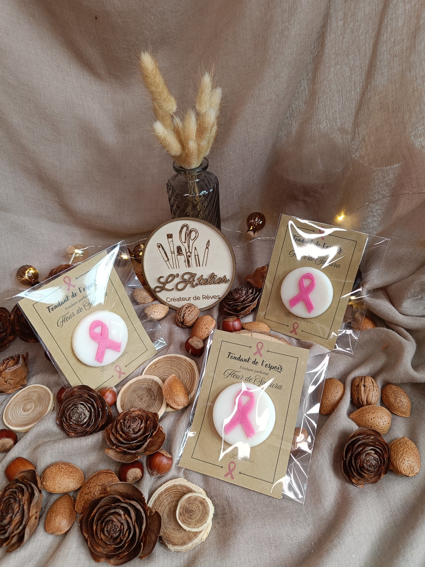Fondant de l'espoir 🩷 Cancer du sein 🩷 Fleur de Sakura 🌸