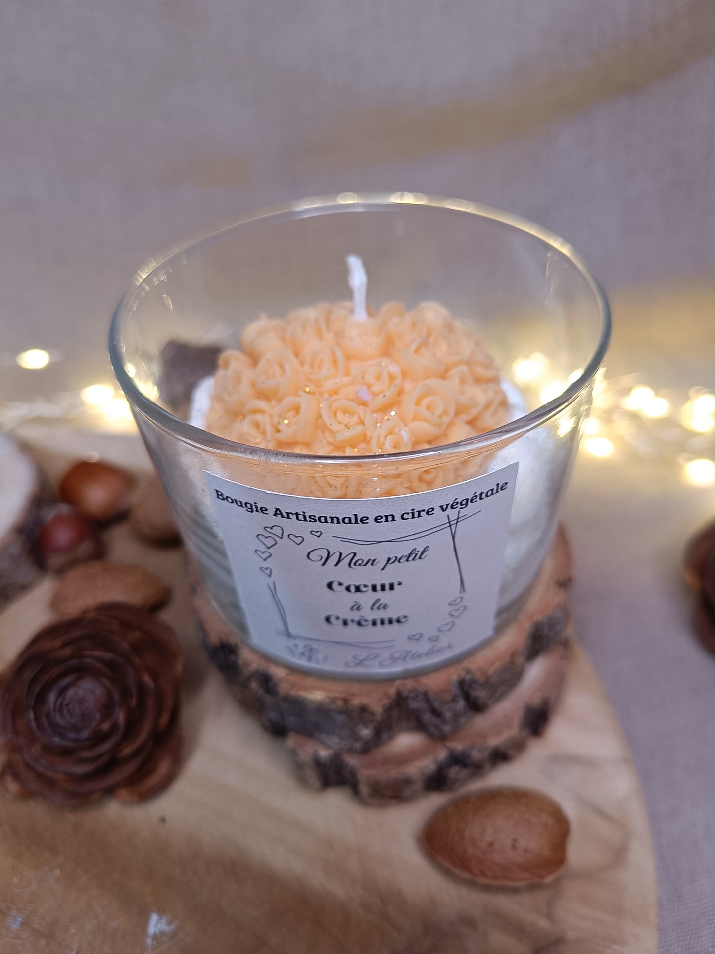 🕯️Bougie 💛Coeur à la crème💛