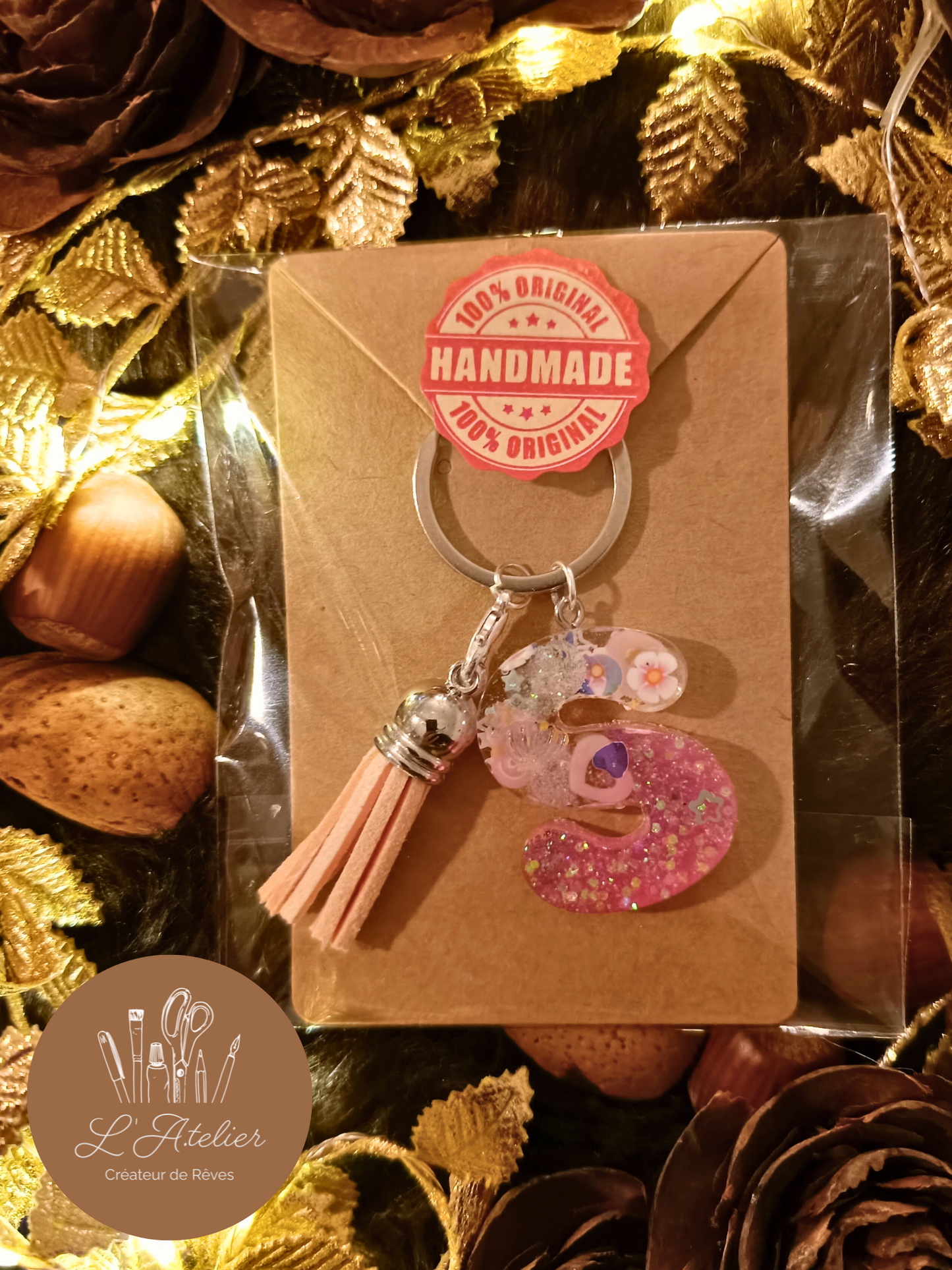 Porte clef Lettre epoxy