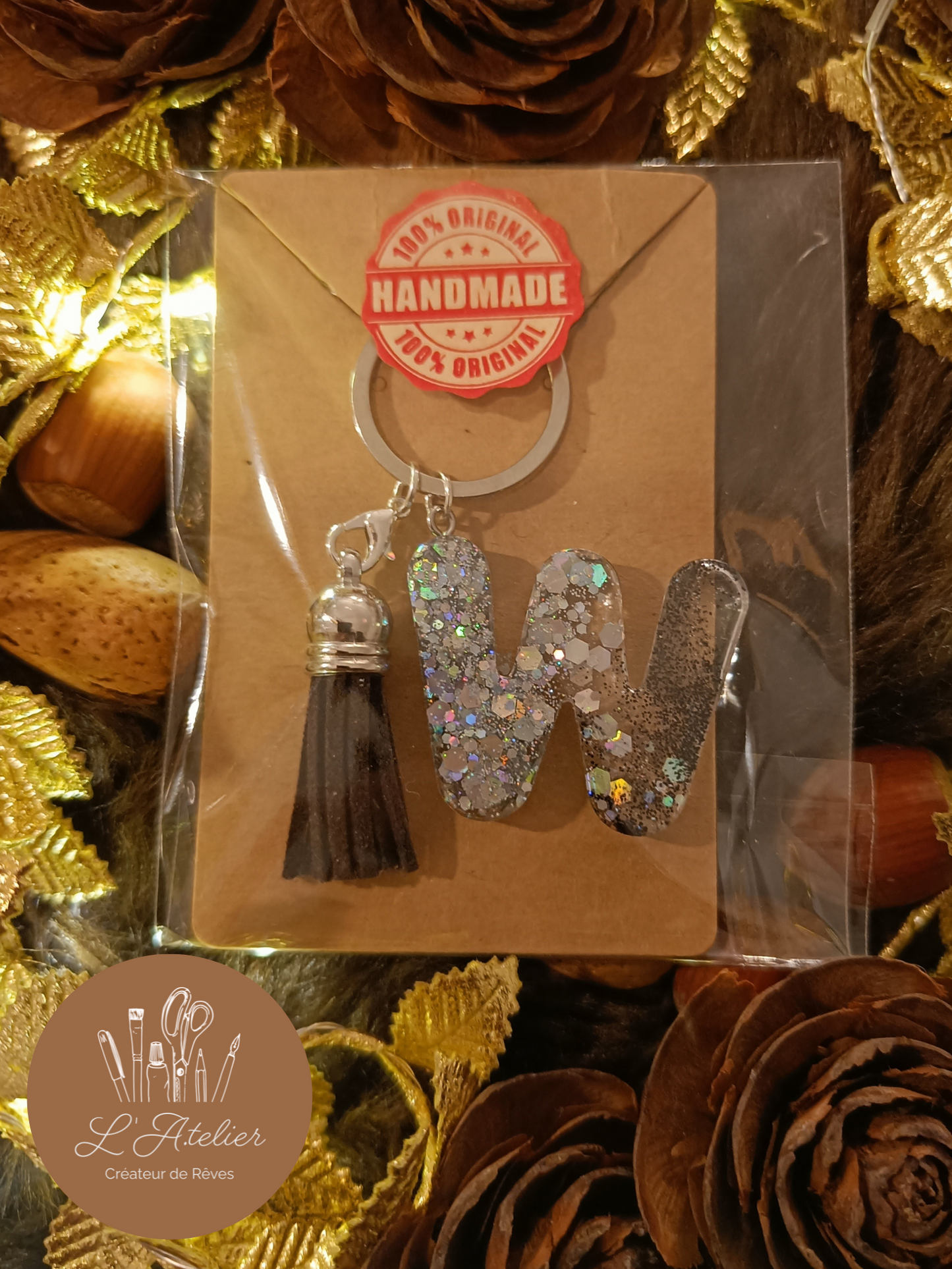 Porte clef Lettre epoxy