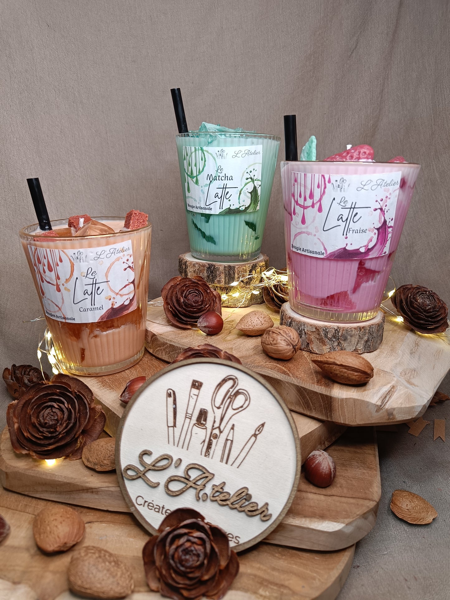🕯️ Bougie 🍓🩷 Latte Fraise 🩷🍓