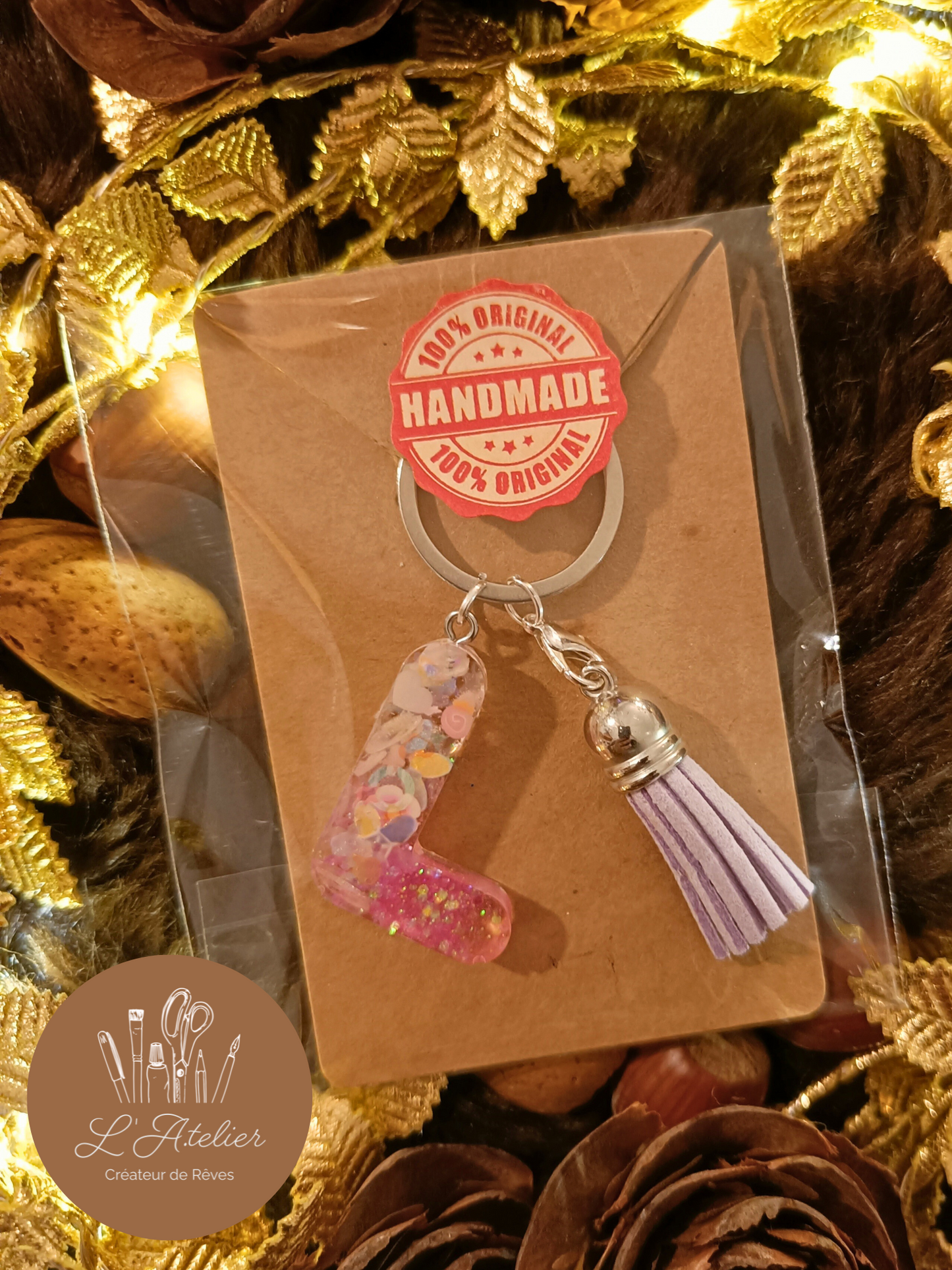 Porte clef Lettre epoxy