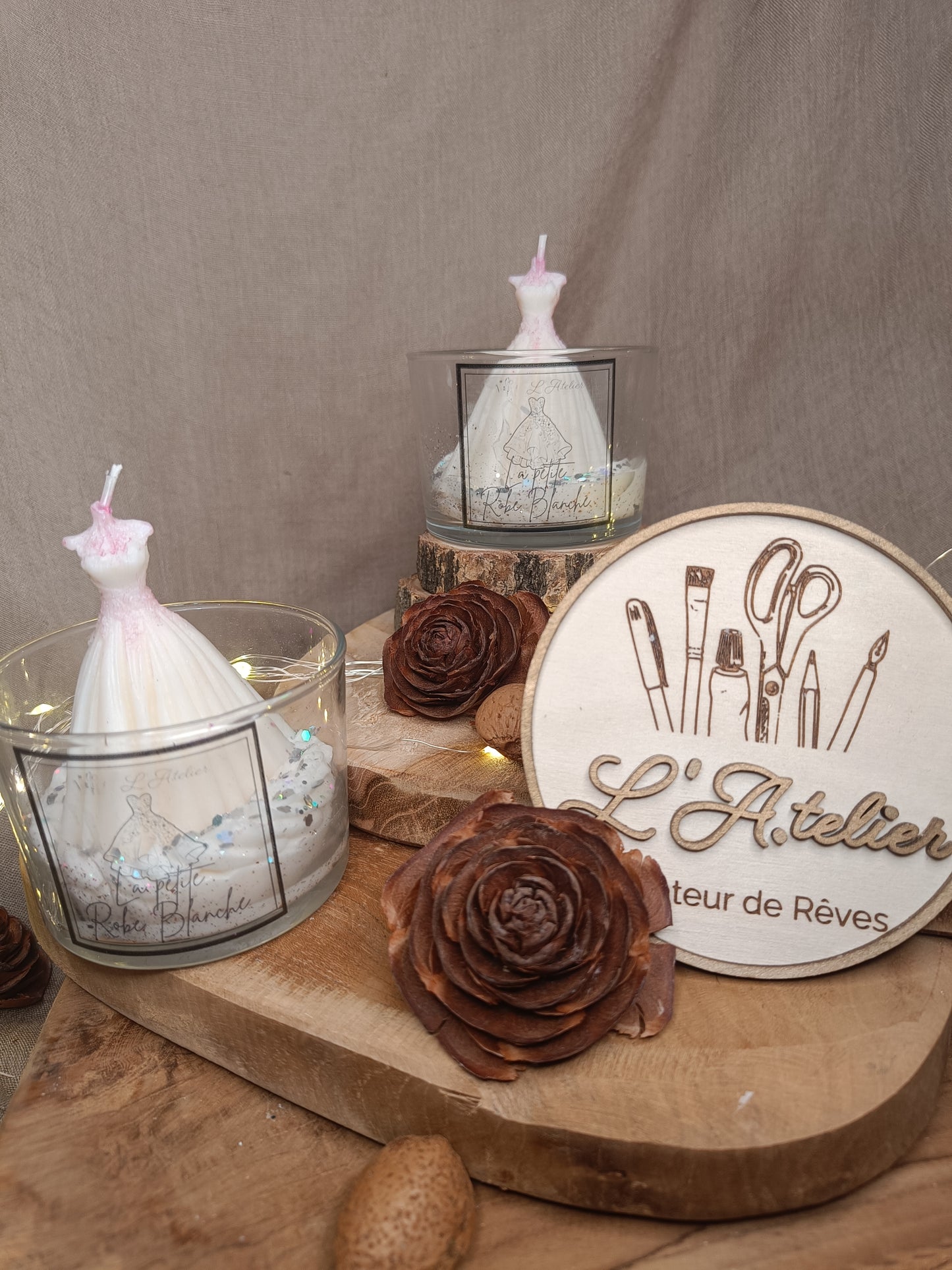🕯️Bougie 🌸🤍 La petite Robe Blanche 🤍🌸