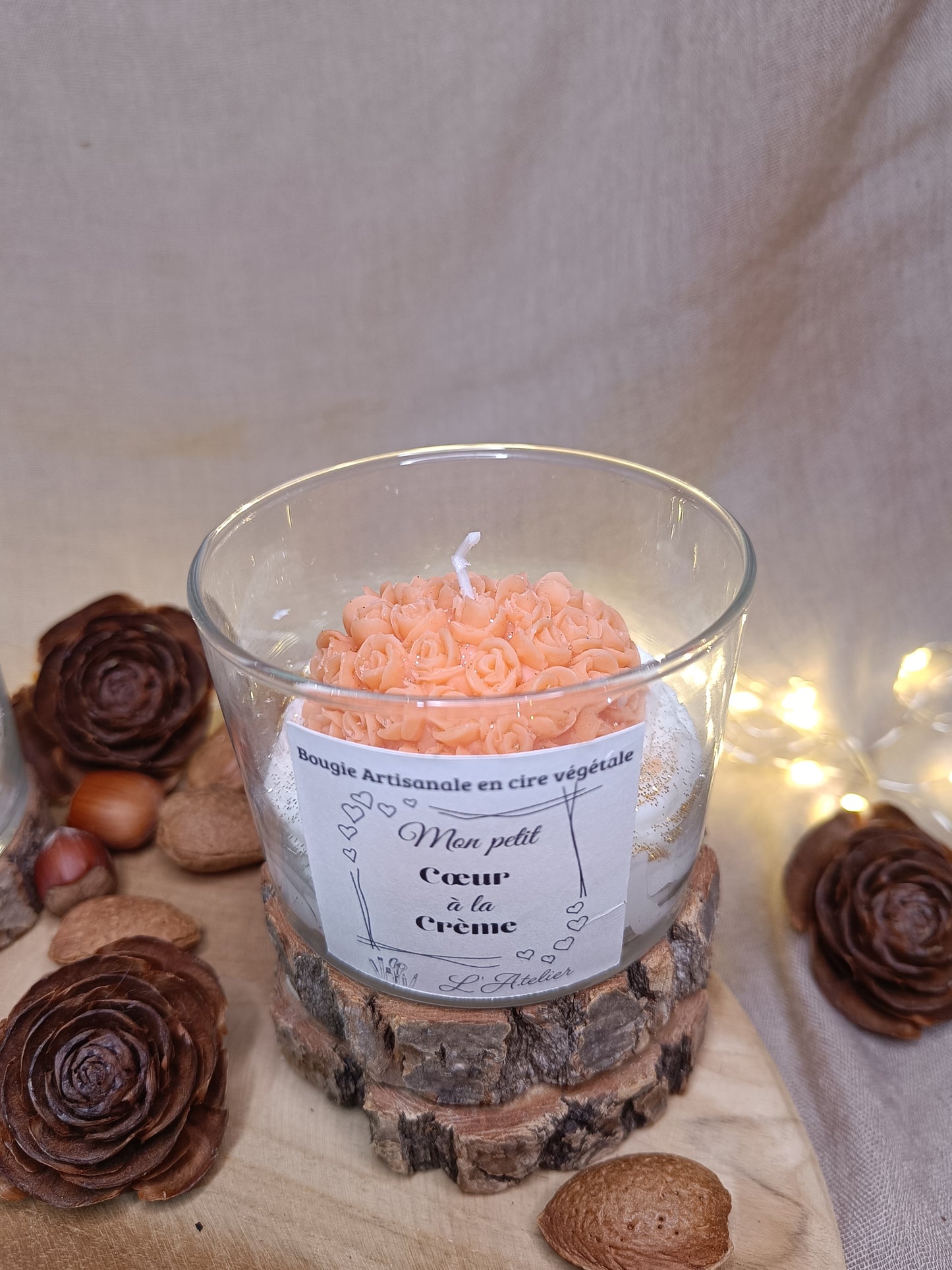🕯️Bougie 🧡 Coeur à la crème🧡