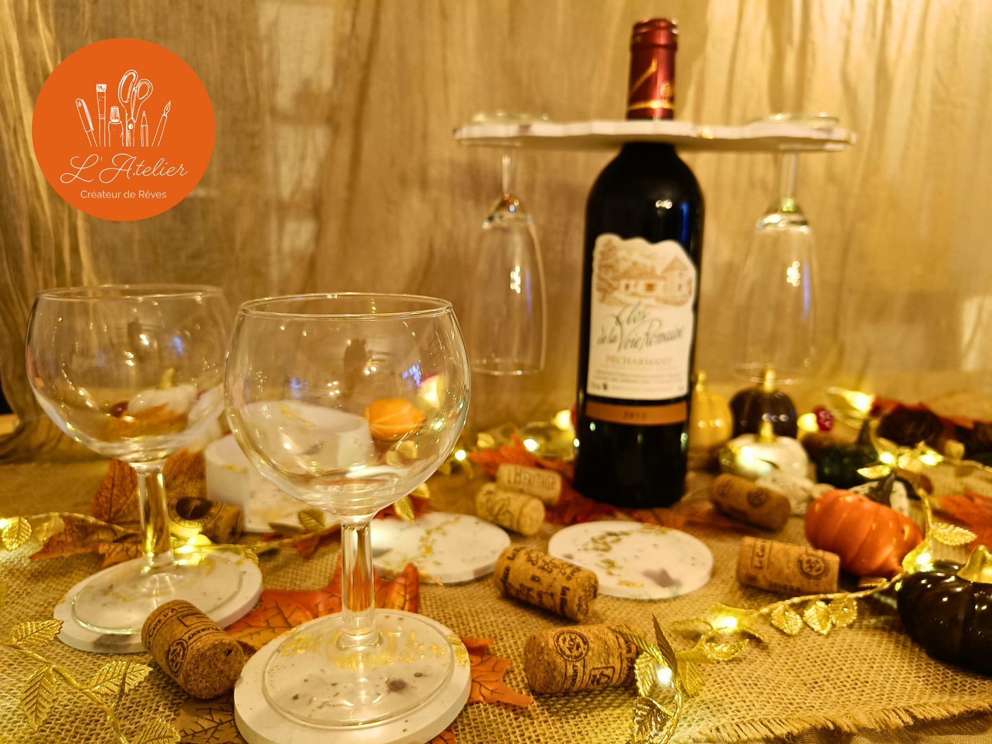 Ensemble a Vin acrylique