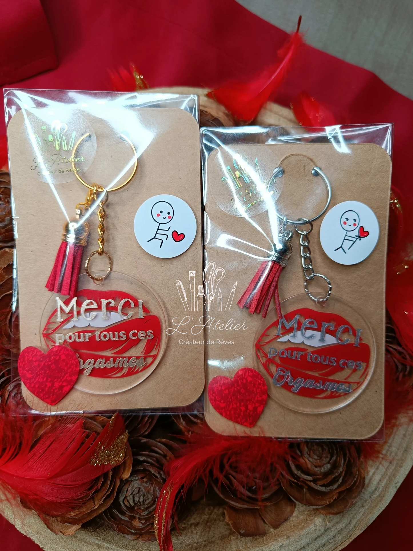 Porte clefs "merci pour tout ces orgasmes"