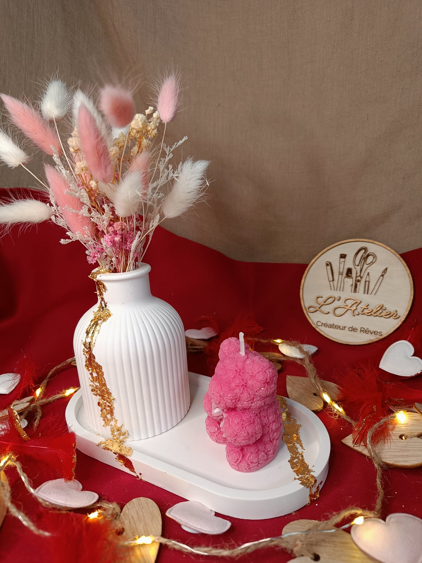 Décoration d'intérieur vase et bougie
