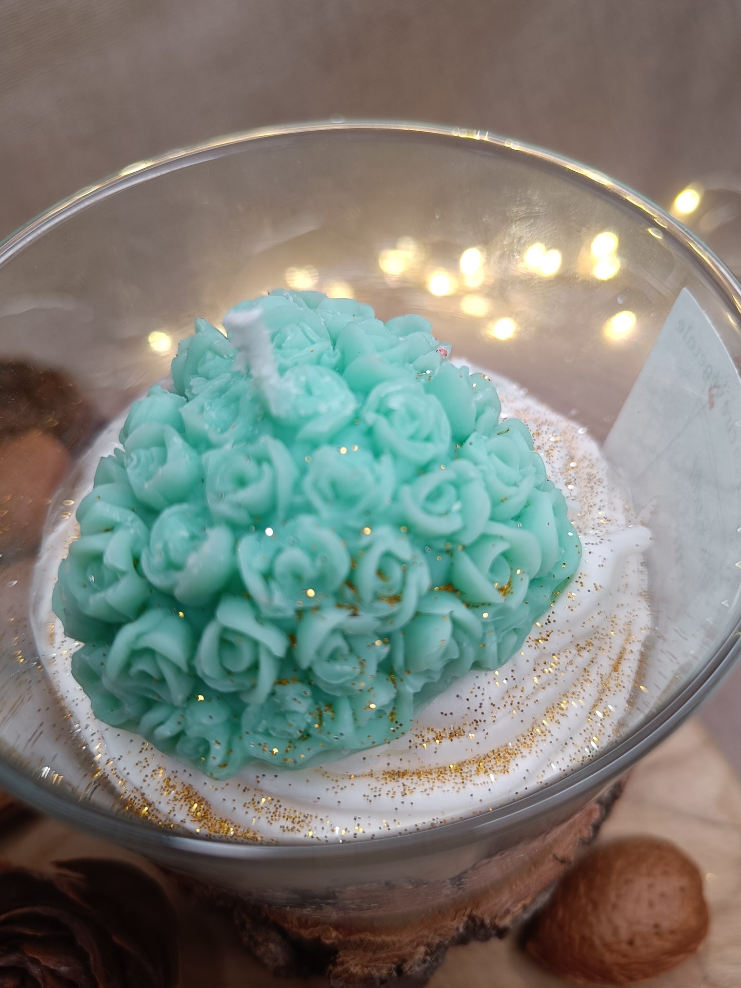 🕯️Bougie 💚 Coeur à la crème💚