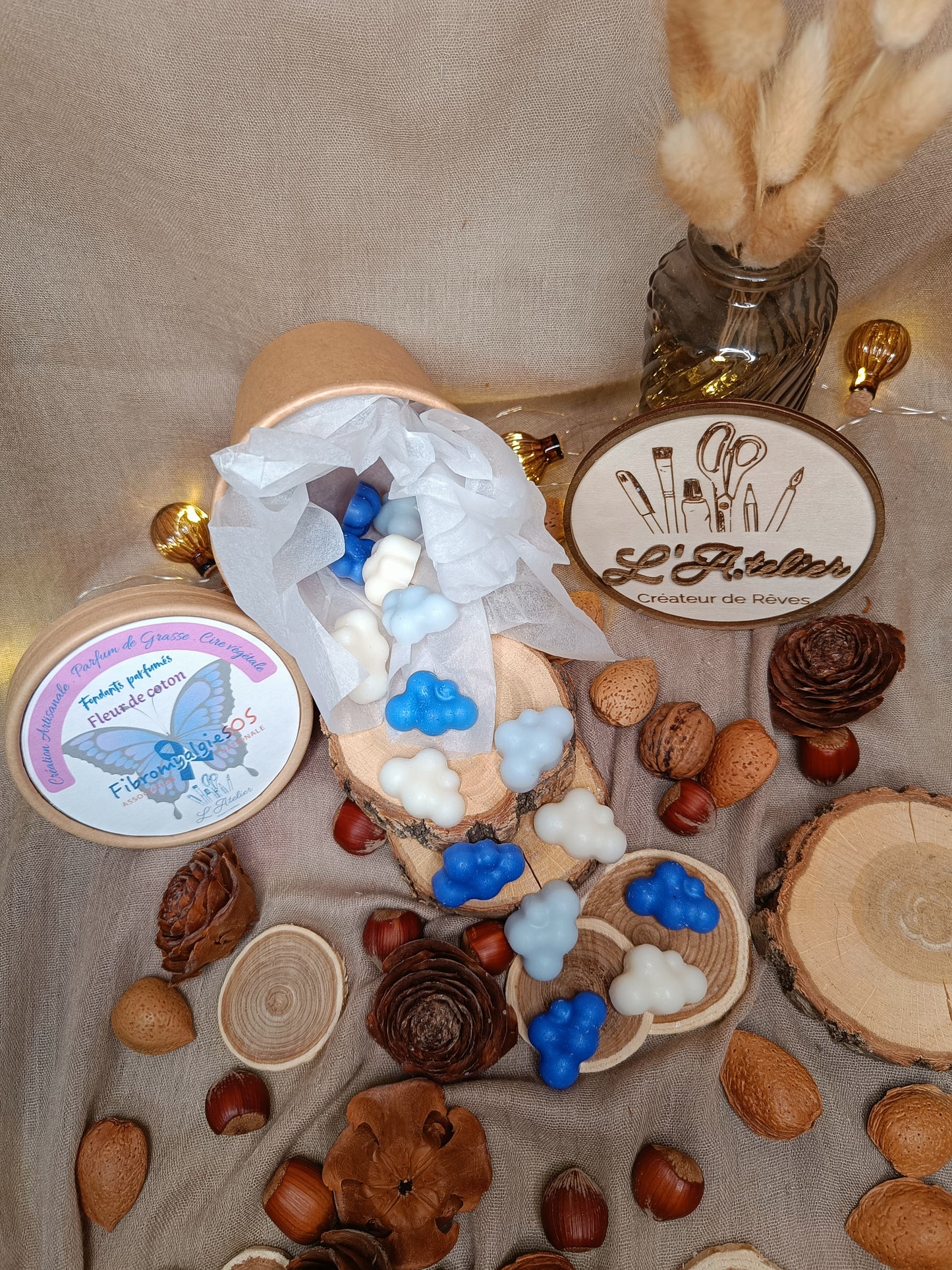 Pot 💙 Fibromyalgie 💙 Fleur de coton ☁️
