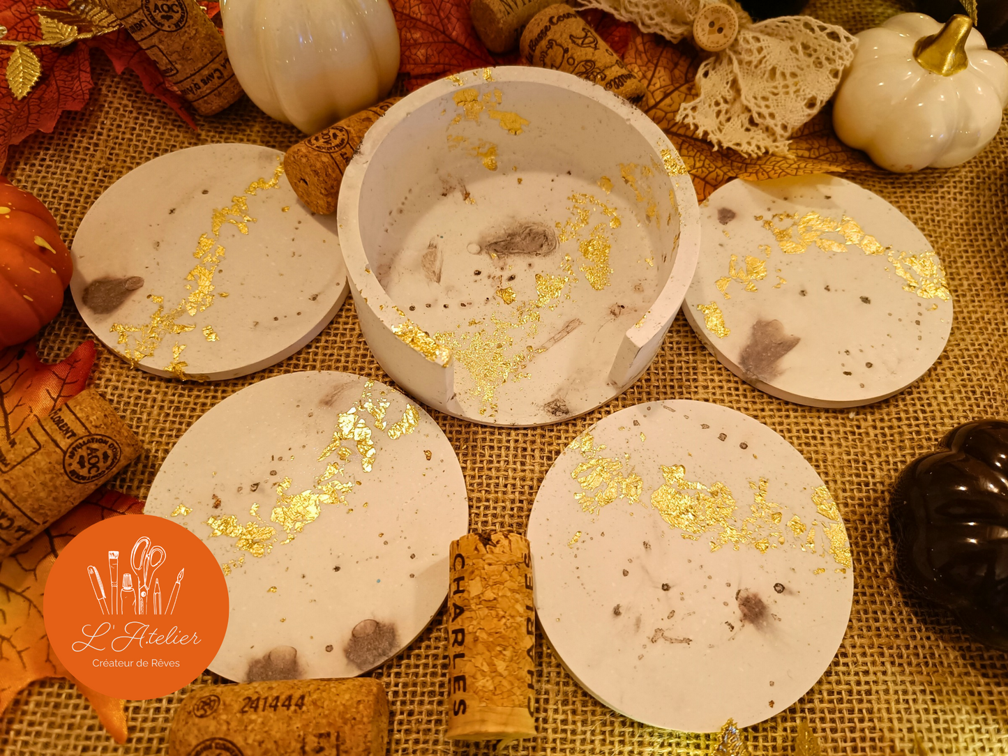Sous verres + rangement acrylique