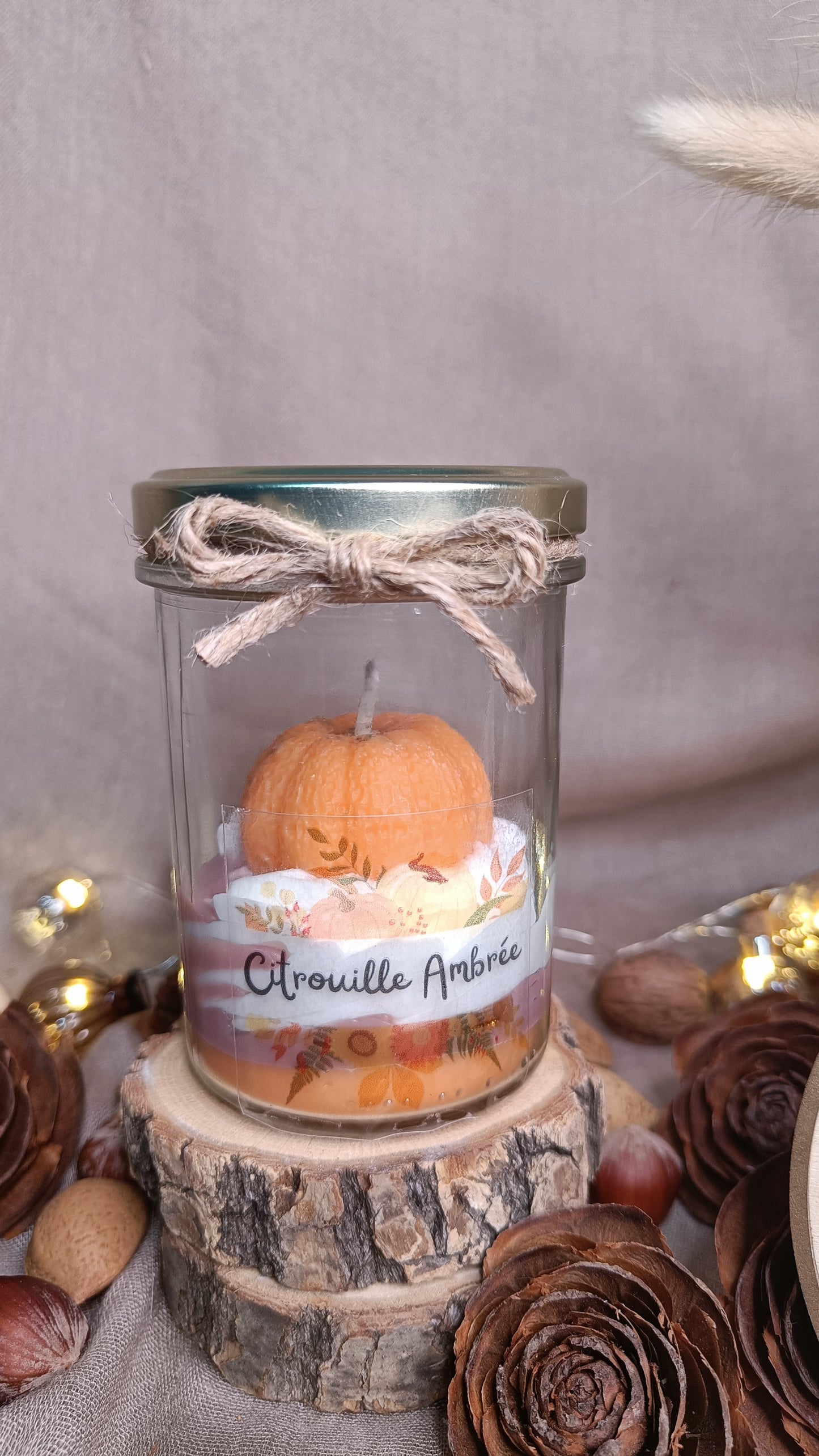 🕯️Bougie Parfumée 🍂🎃 Citrouille Ambrée 🎃🍂
