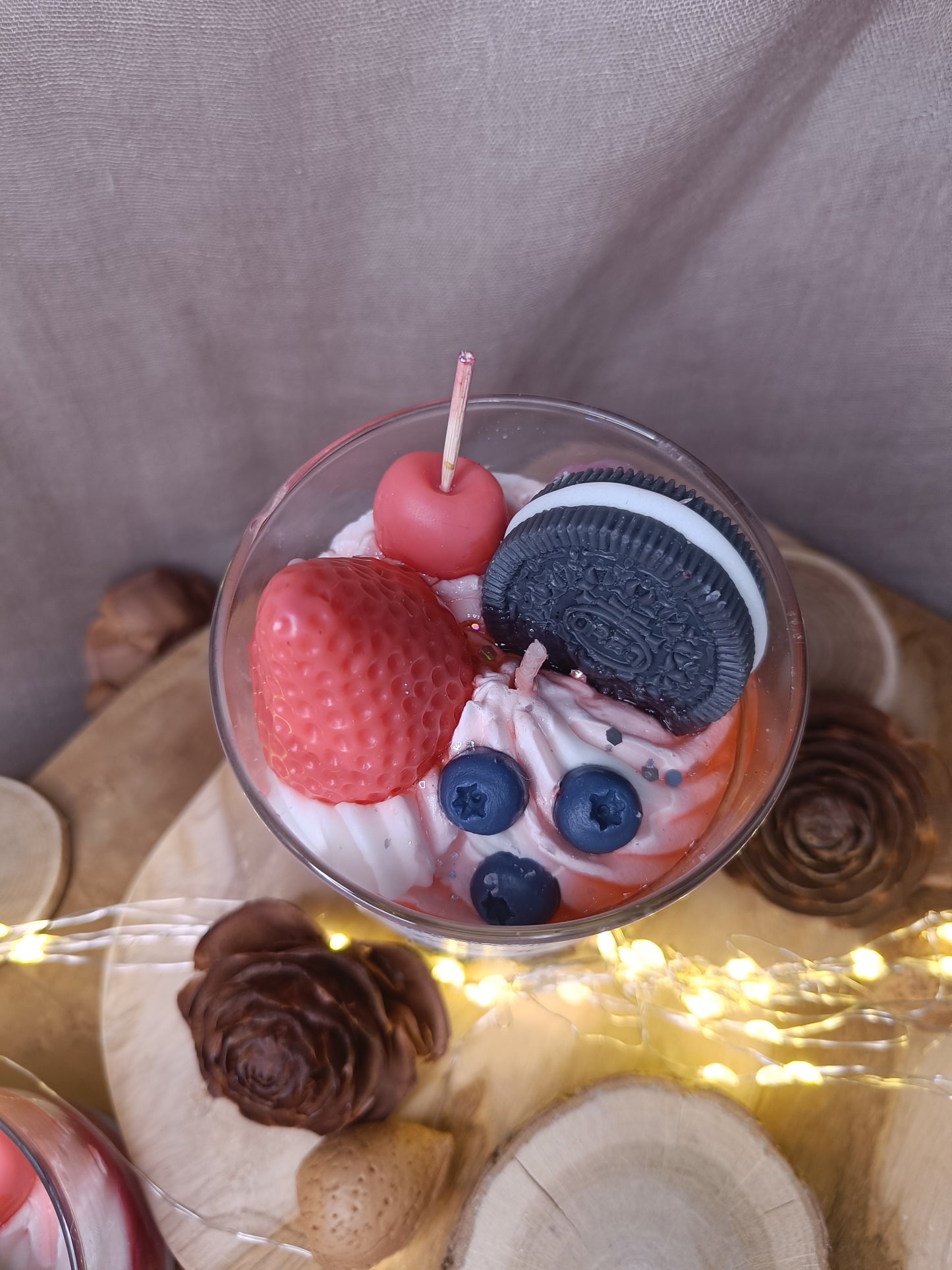 🕯️ Bougie Gourmande 🍓🍪 L'Oreo Fraise 🍪🍓