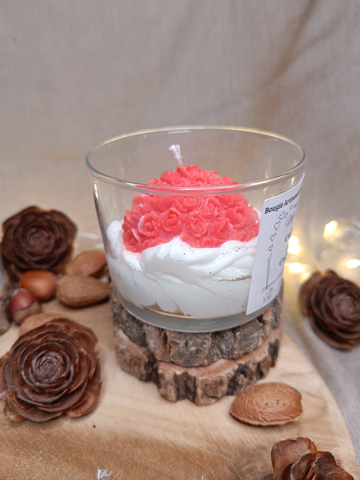 🕯️Bougie ❤️ Coeur à la crème❤️