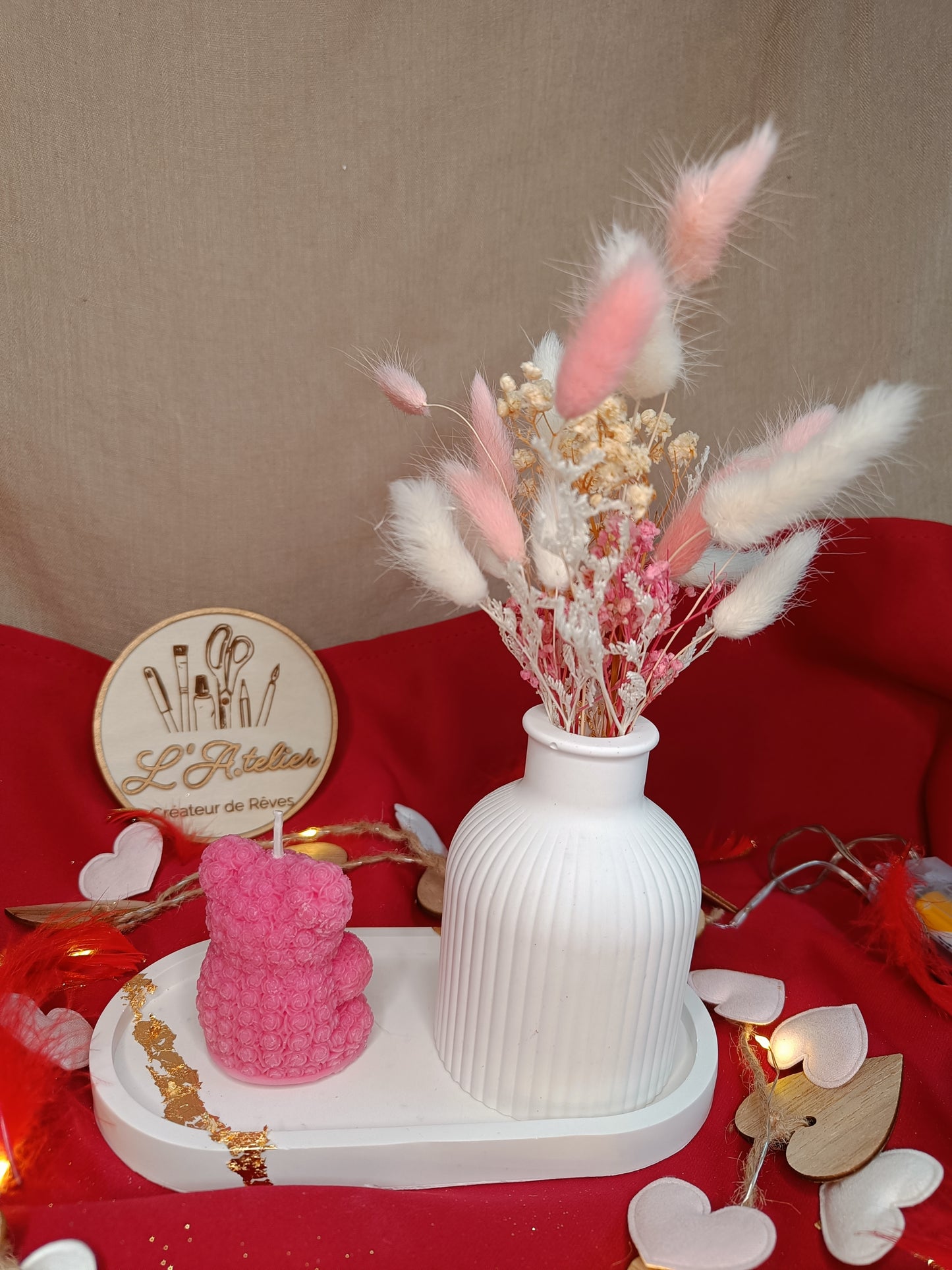 Décoration d'intérieur vase et bougie