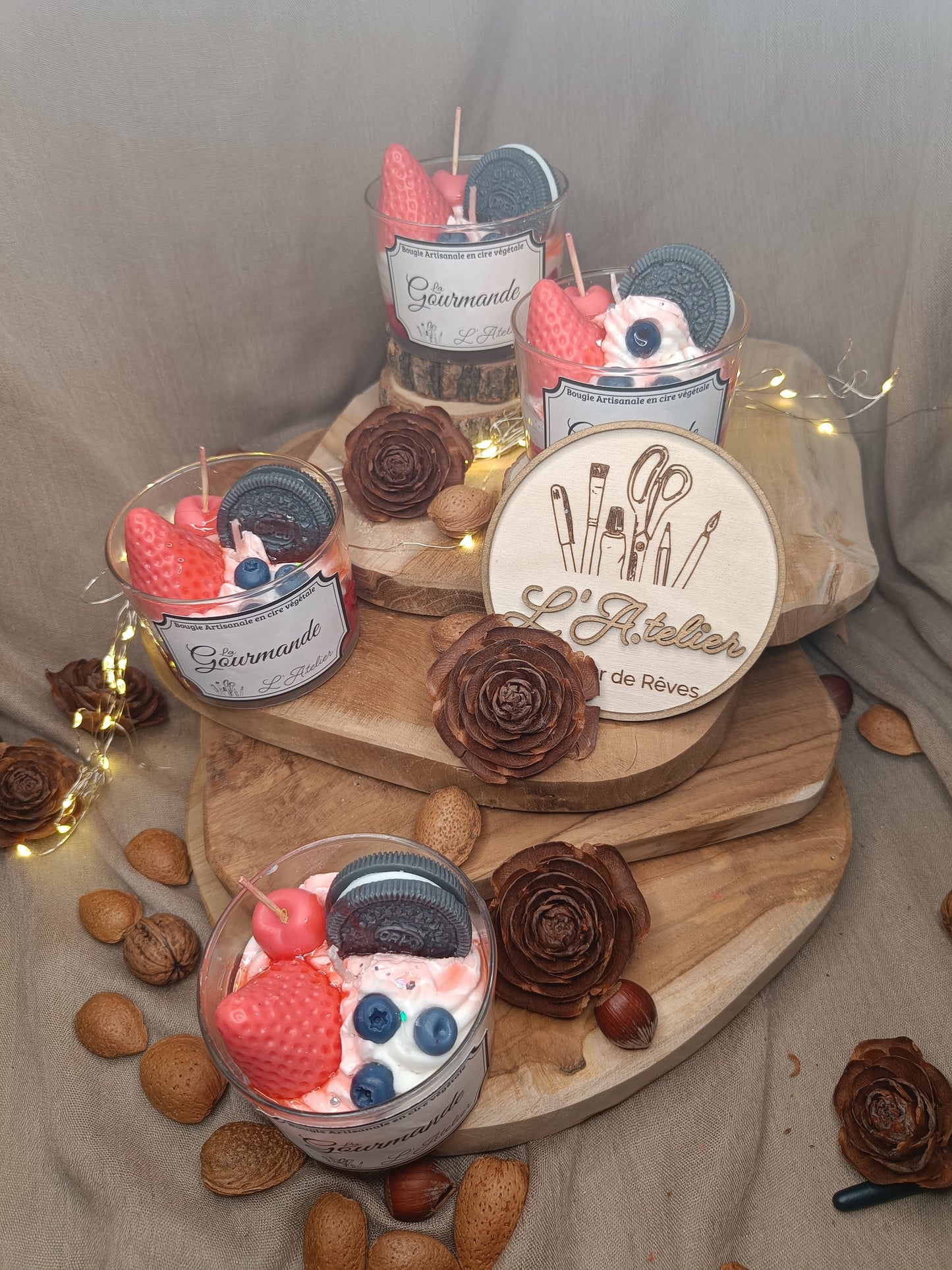 🕯️ Bougie Gourmande 🍓🍪 L'Oreo Fraise 🍪🍓