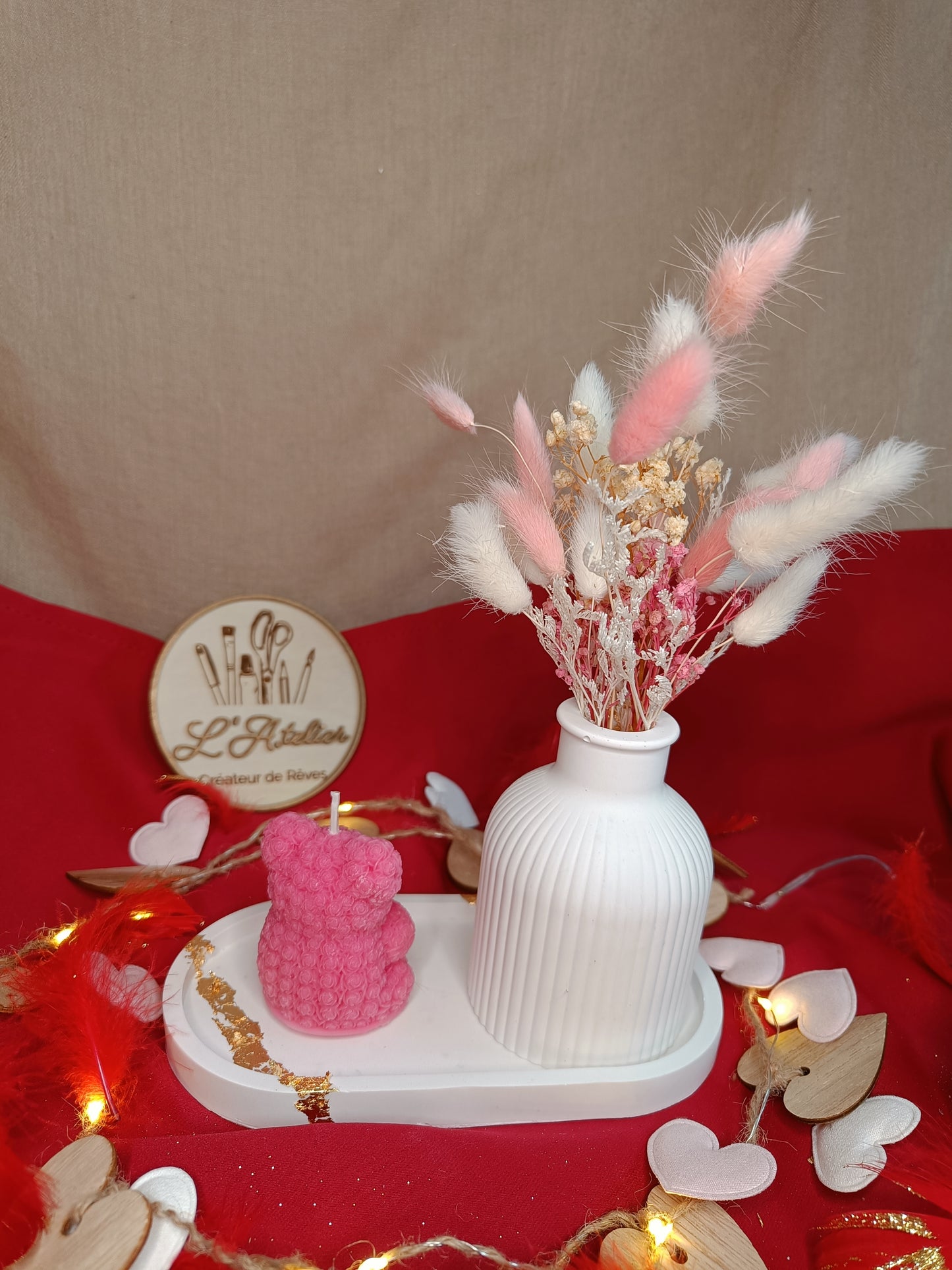 Décoration d'intérieur vase et bougie