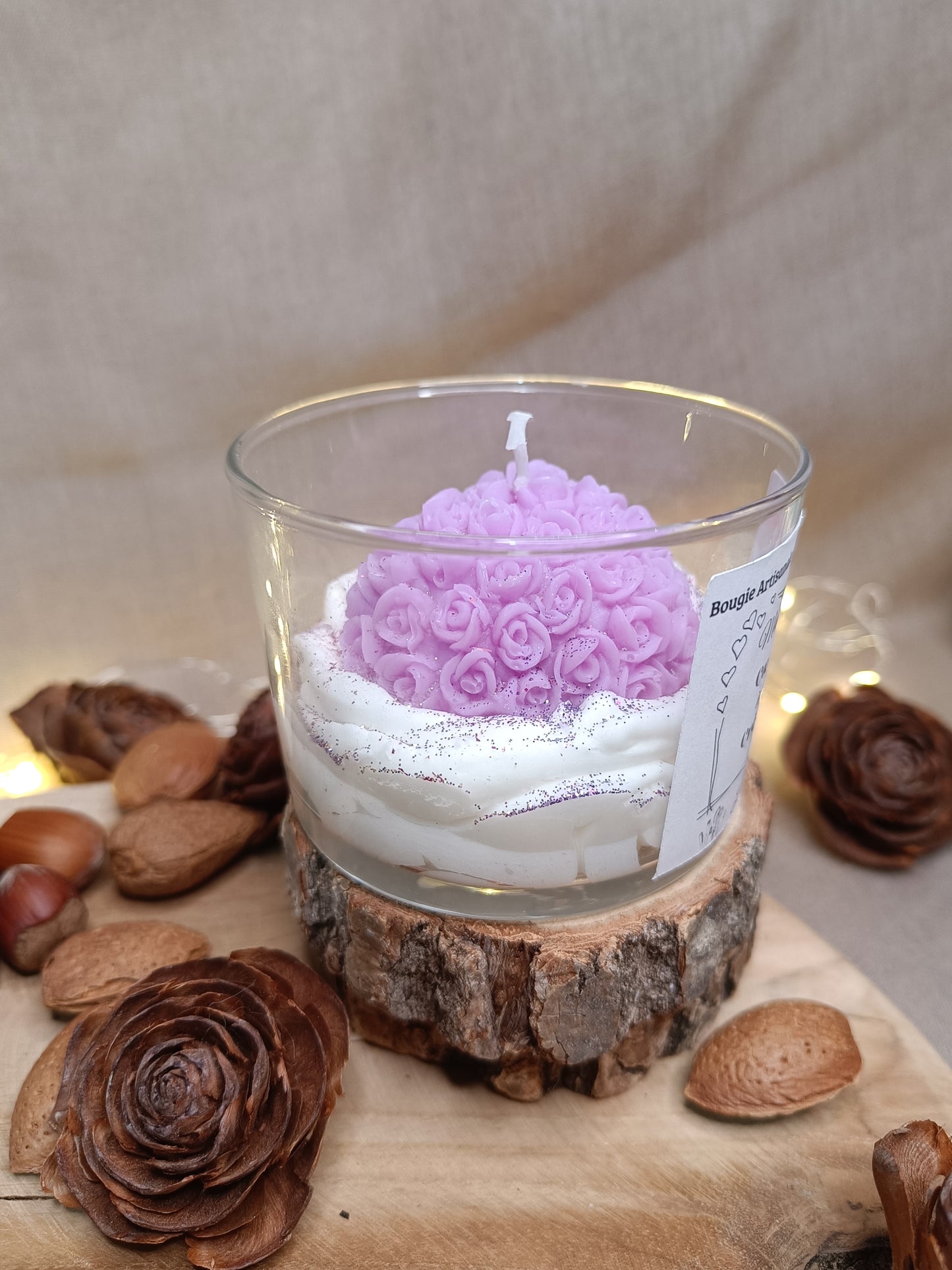 🕯️Bougie 💜 Coeur à la crème 💜