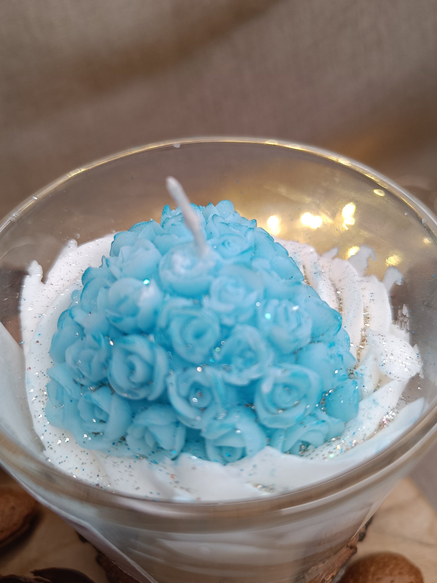 🕯️Bougie 🩵 Coeur à la crème🩵