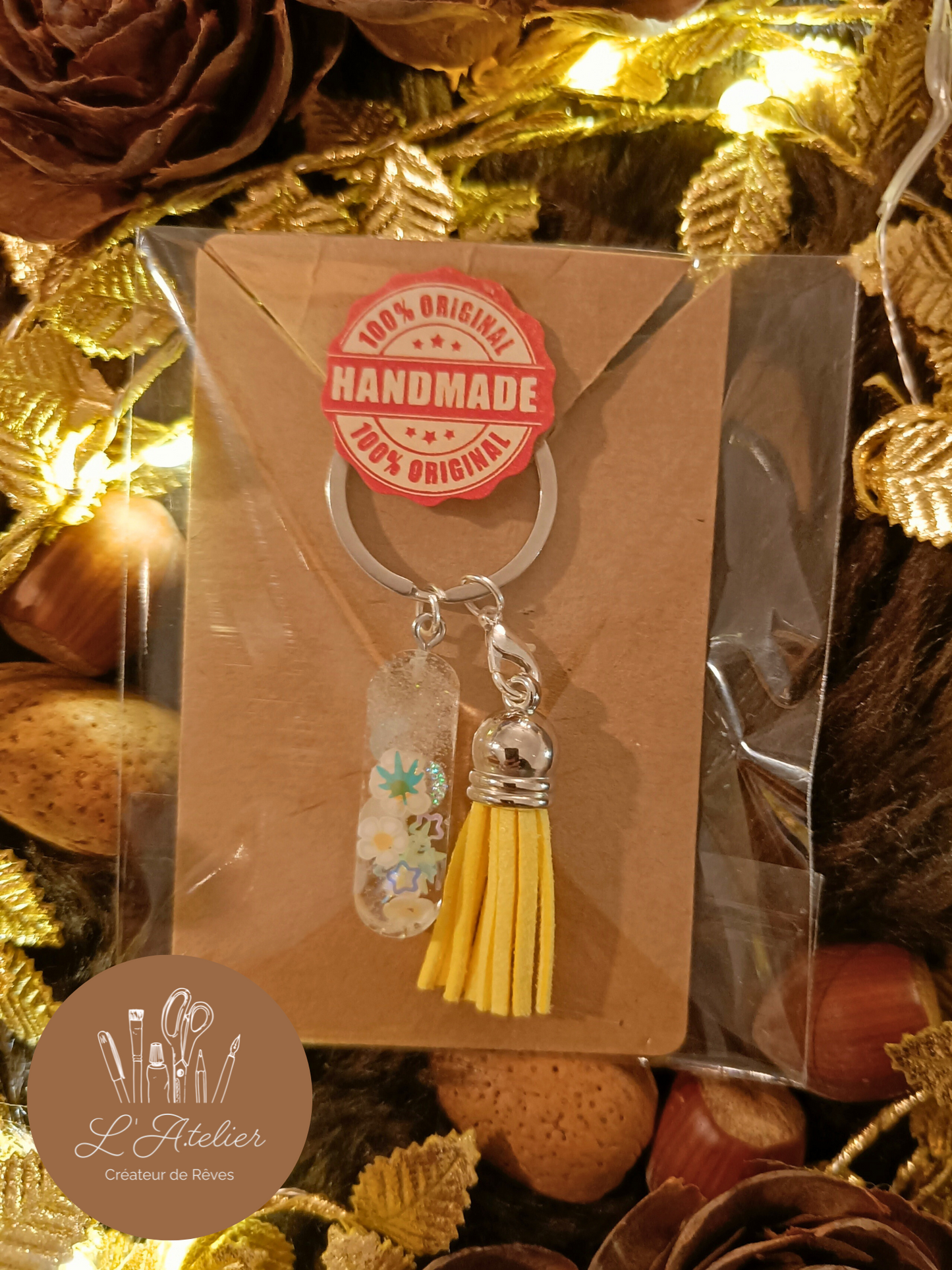 Porte clef Lettre epoxy