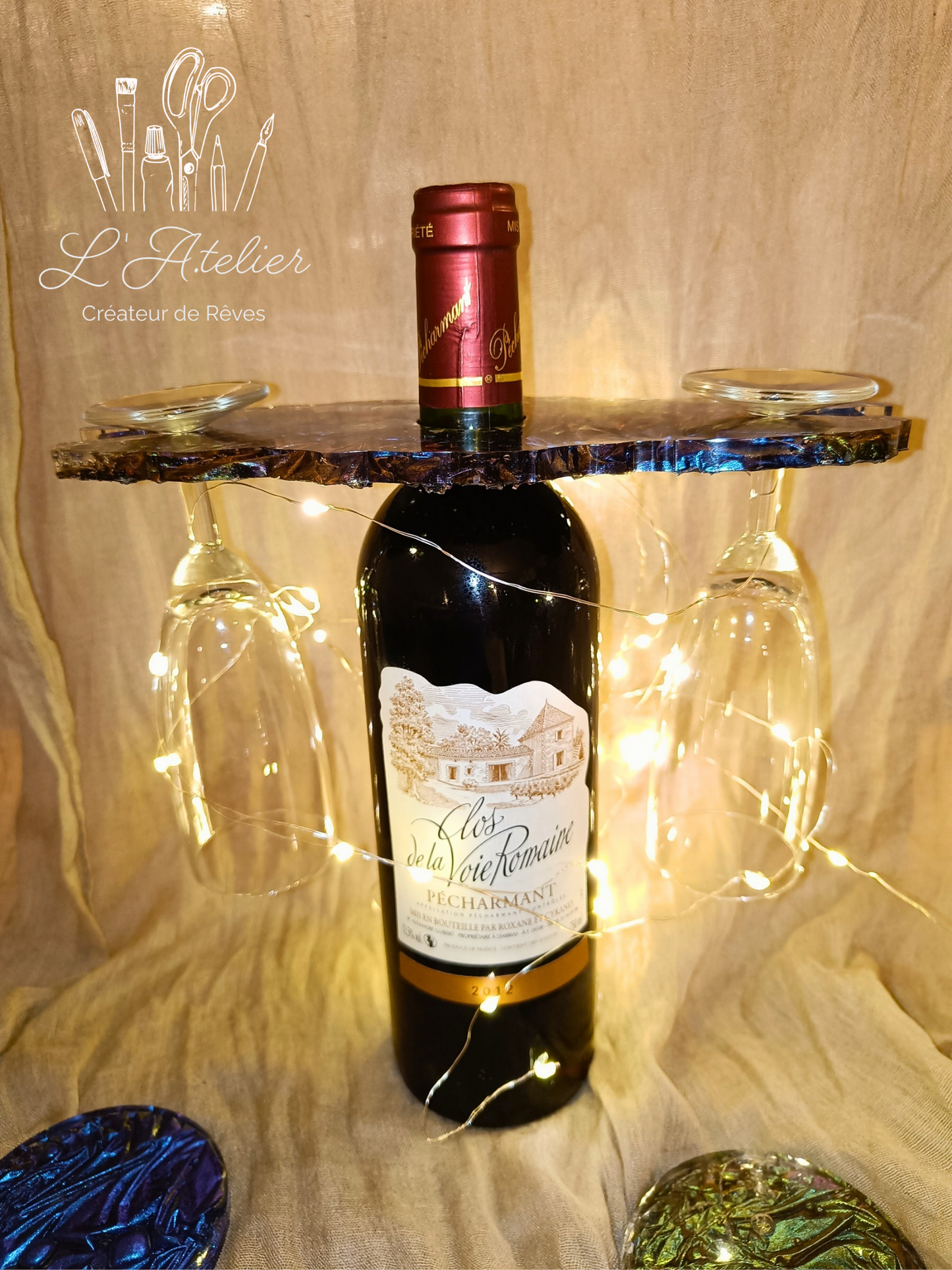 Porte Verre a vin époxy