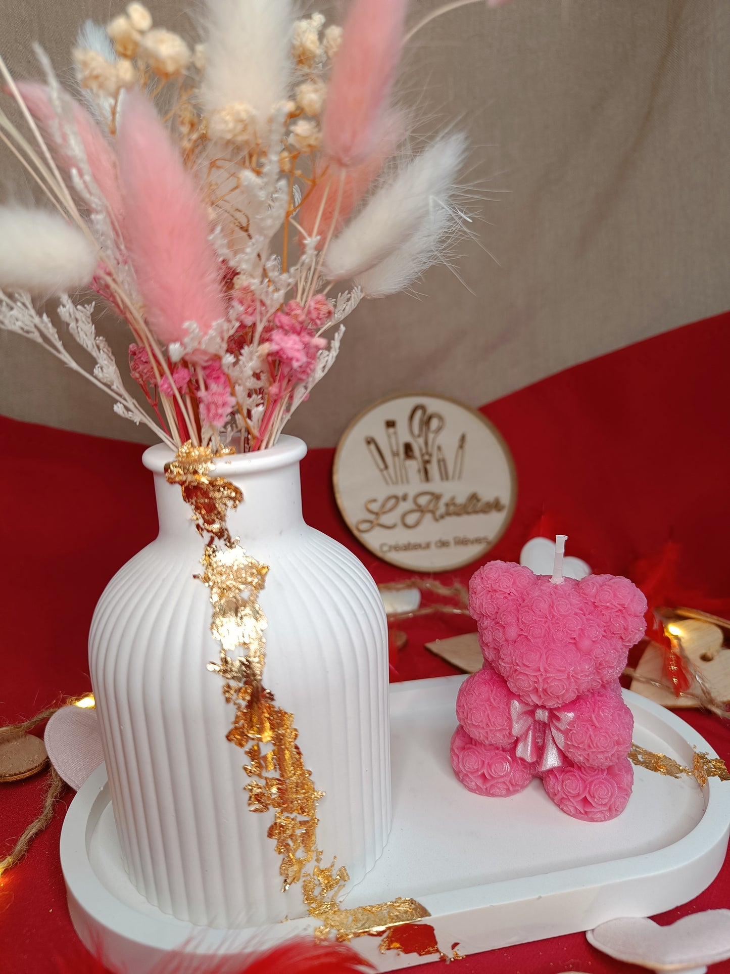 Décoration d'intérieur vase et bougie