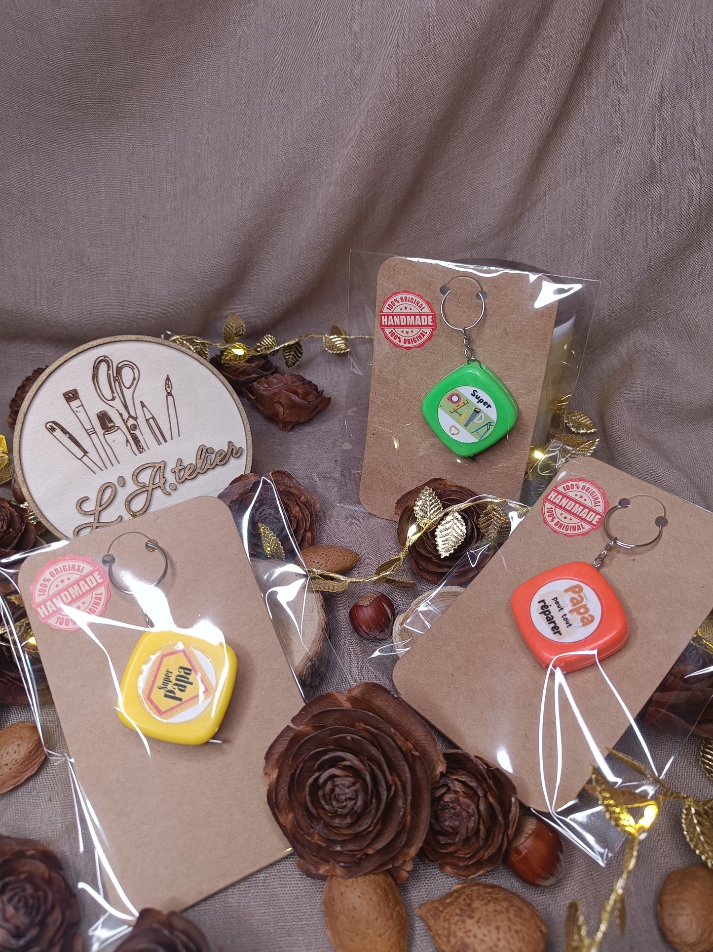 Porte clef 📏 Mètre portable 📏 Papa 🧡🧍🏻♂️