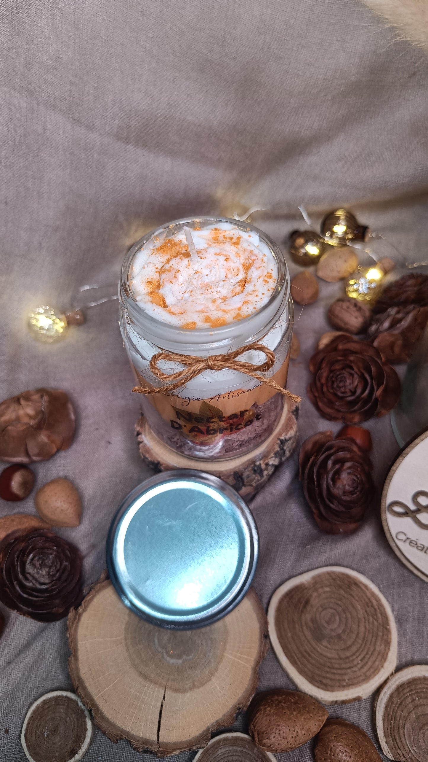 🕯️ Bougie parfumée ✨ 🍑 Nectar d'Abricot 🍑