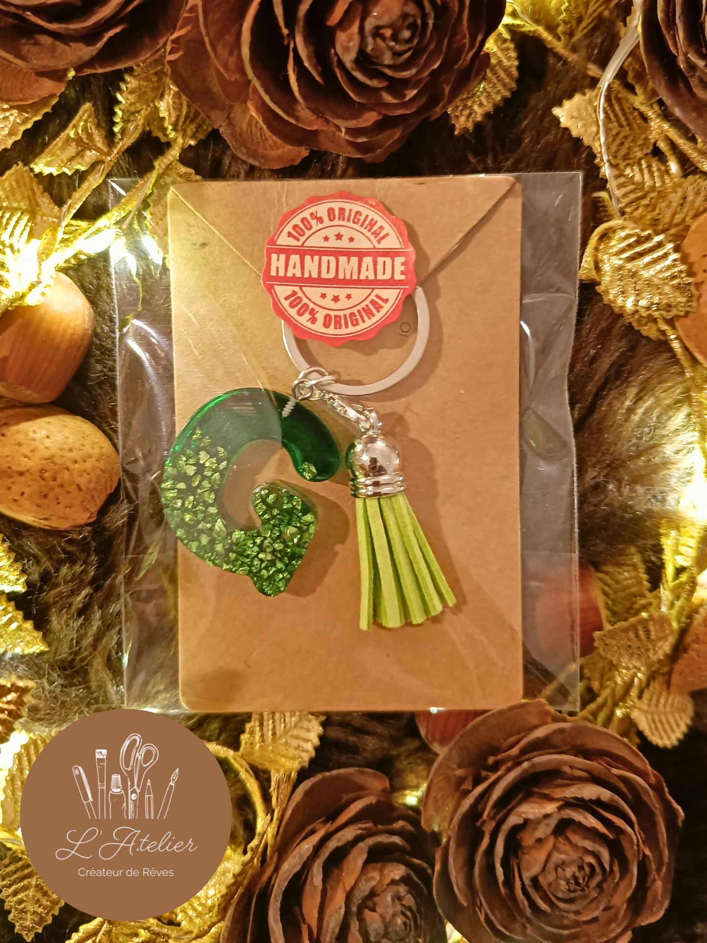 Porte clef Lettre epoxy