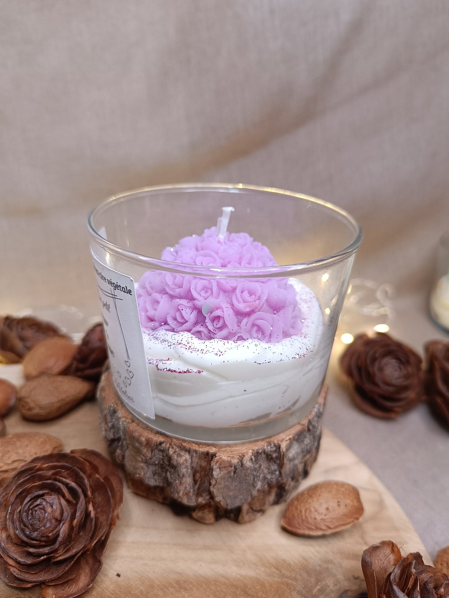 🕯️Bougie 💜 Coeur à la crème 💜