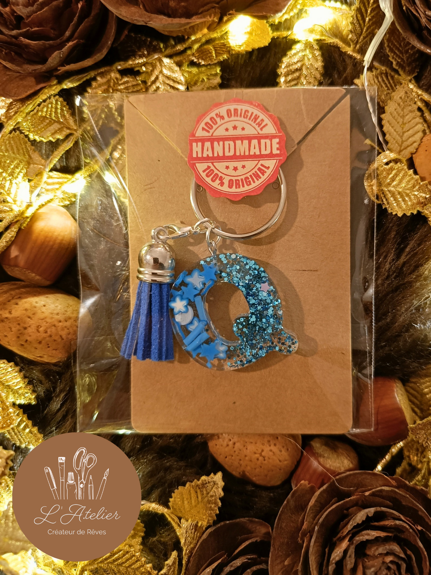 Porte clef Lettre epoxy
