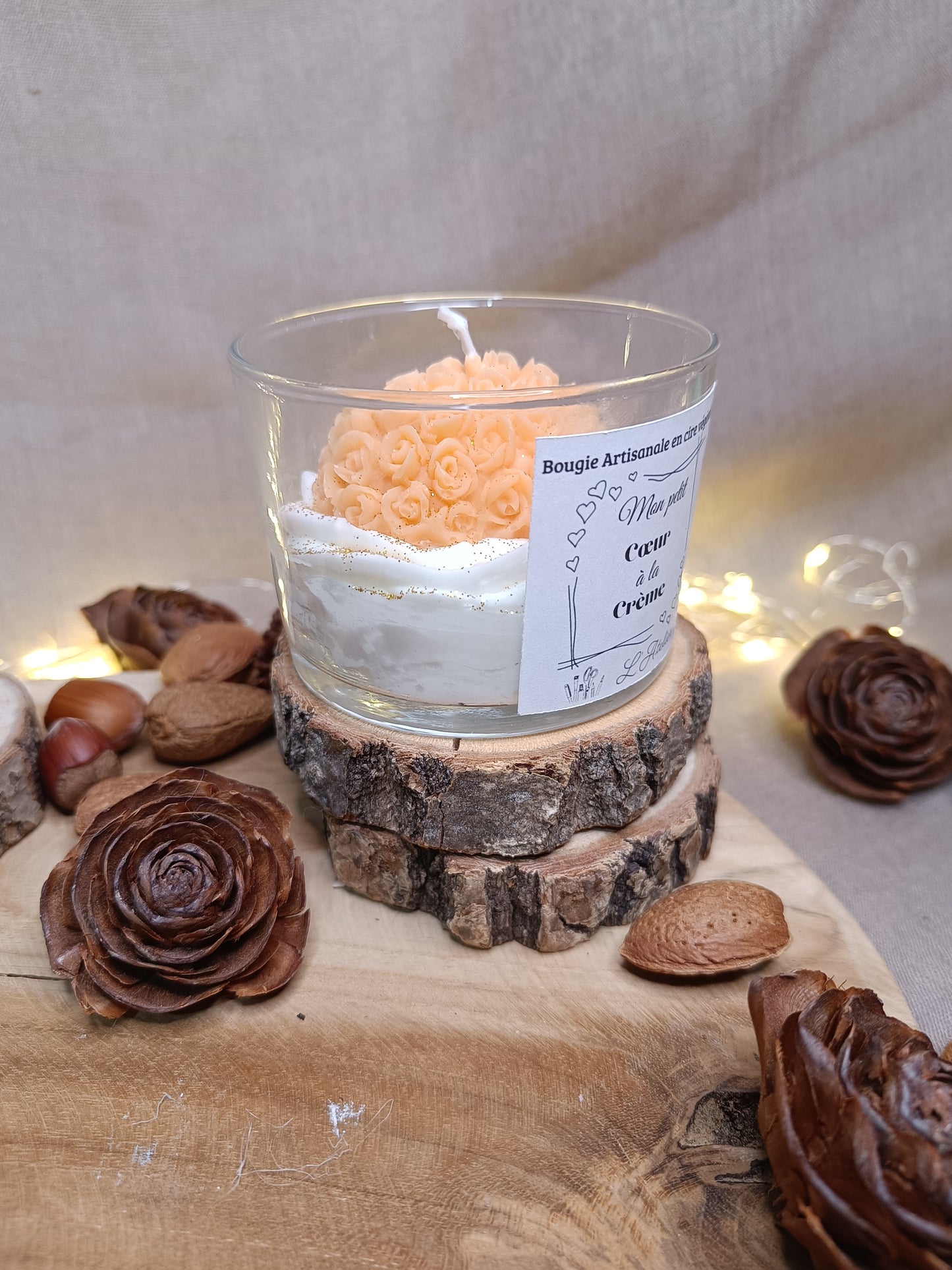🕯️Bougie 💛Coeur à la crème💛
