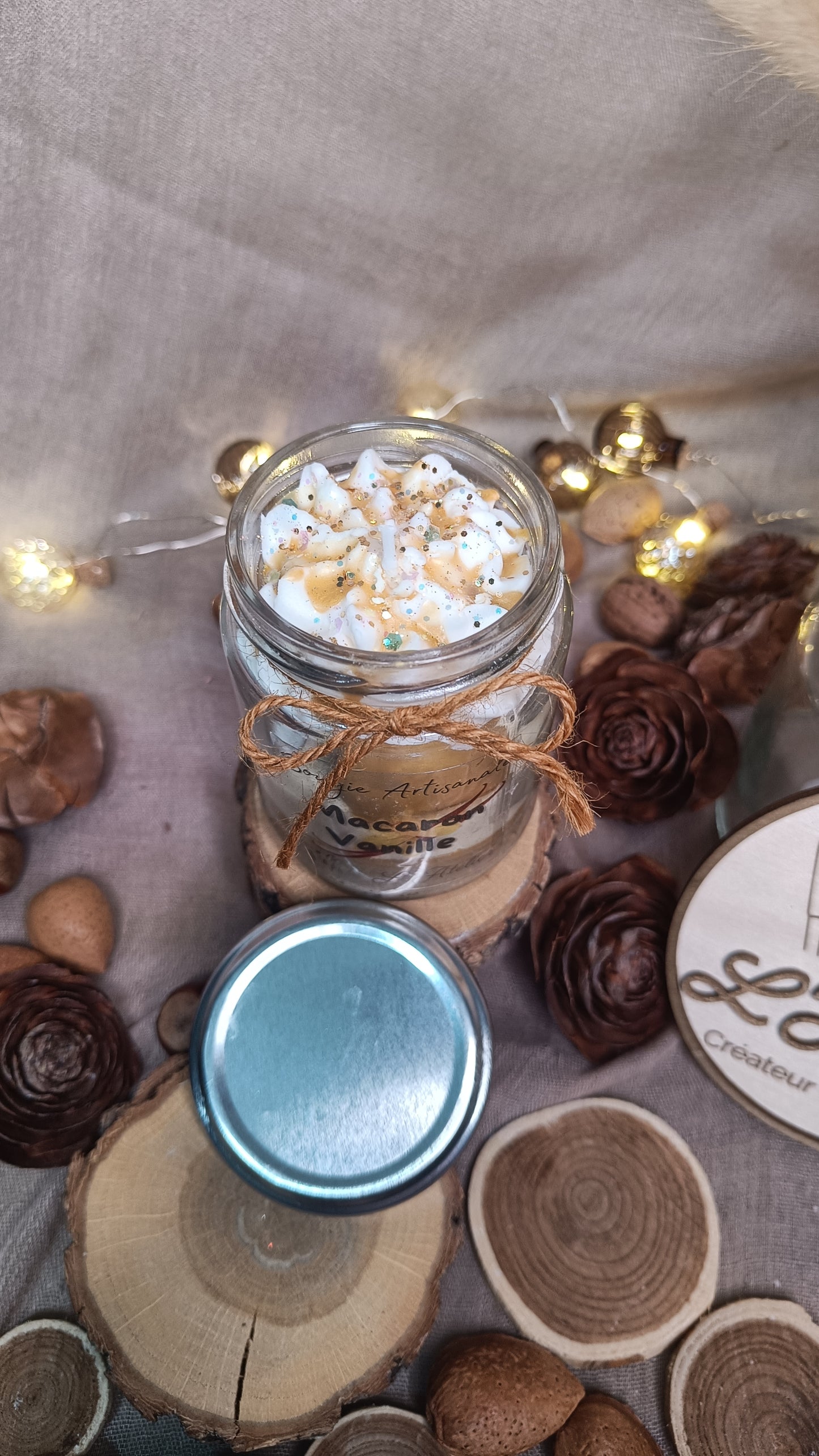 🕯️Bougies parfumées ✨ 🍮 Macaron Vanille 🍮