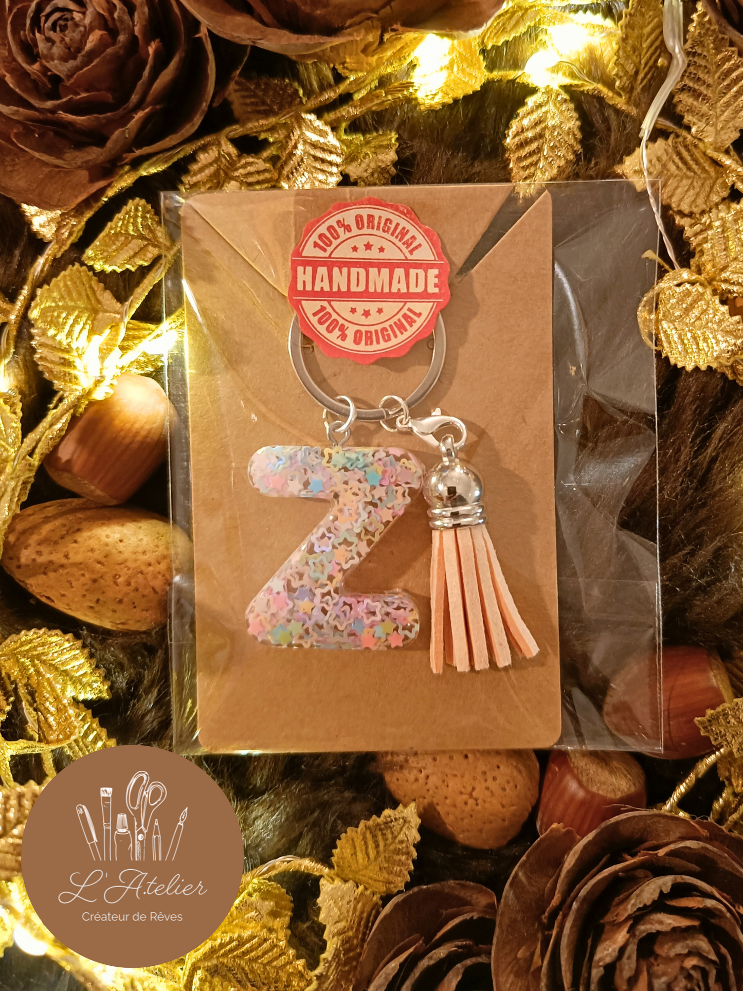 Porte clef Lettre epoxy