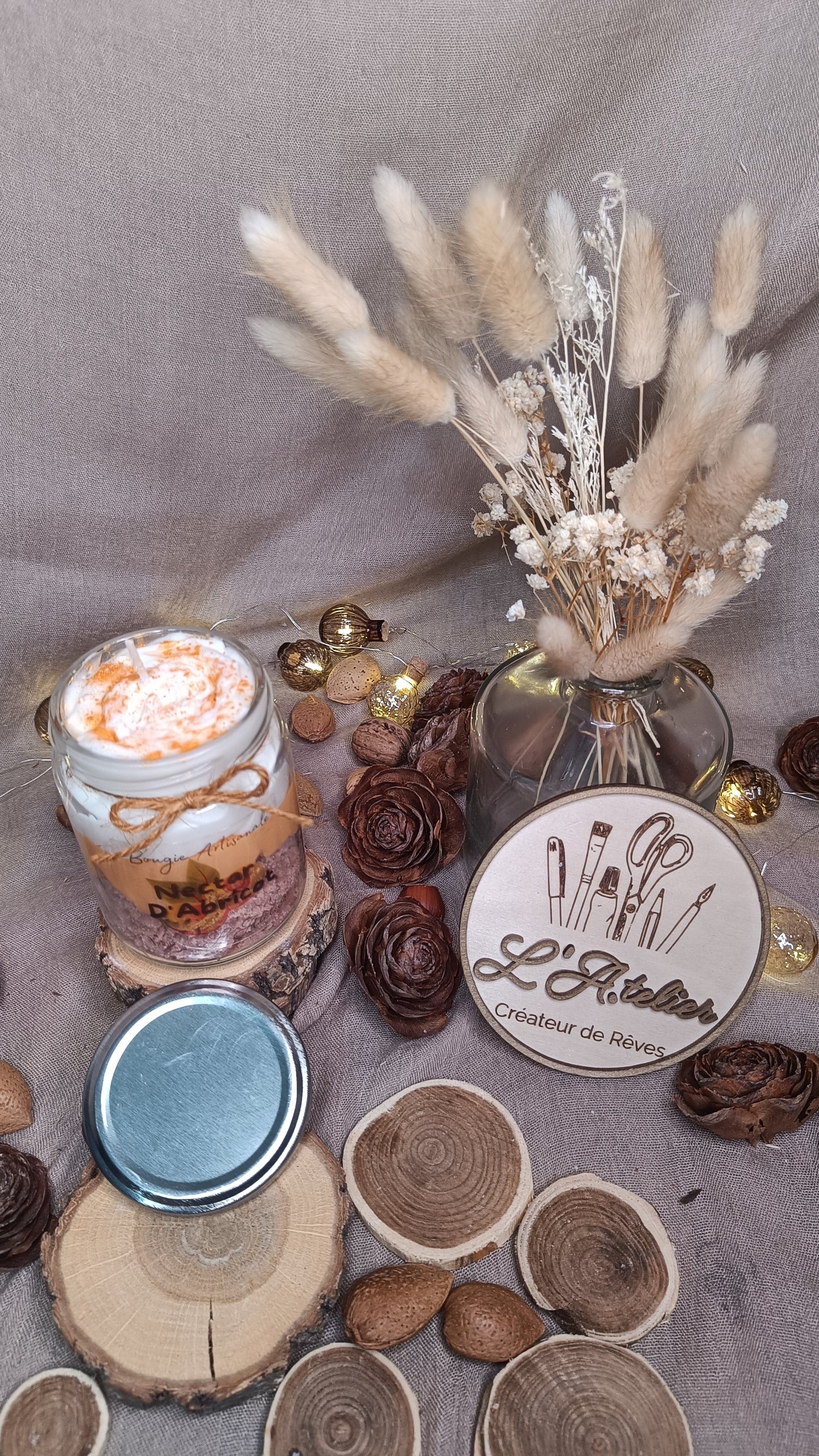 🕯️ Bougie parfumée ✨ 🍑 Nectar d'Abricot 🍑