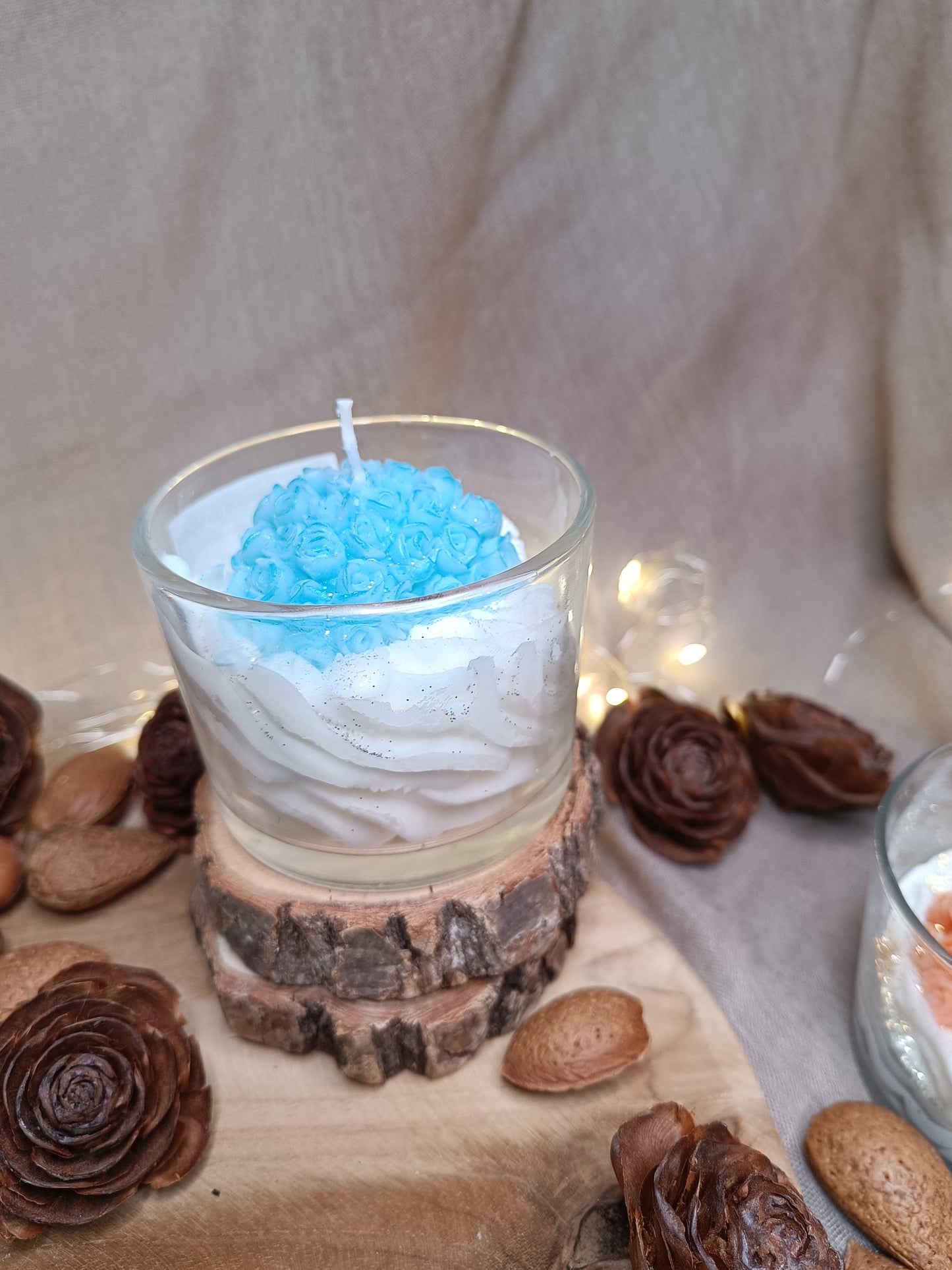🕯️Bougie 🩵 Coeur à la crème🩵