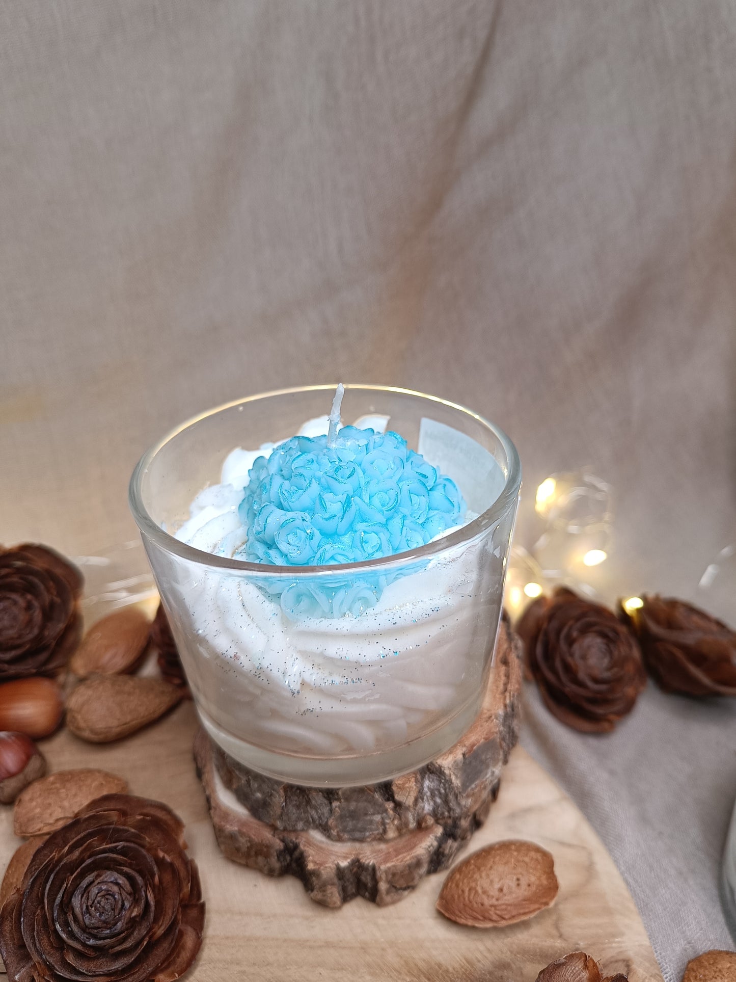 🕯️Bougie 🩵 Coeur à la crème🩵