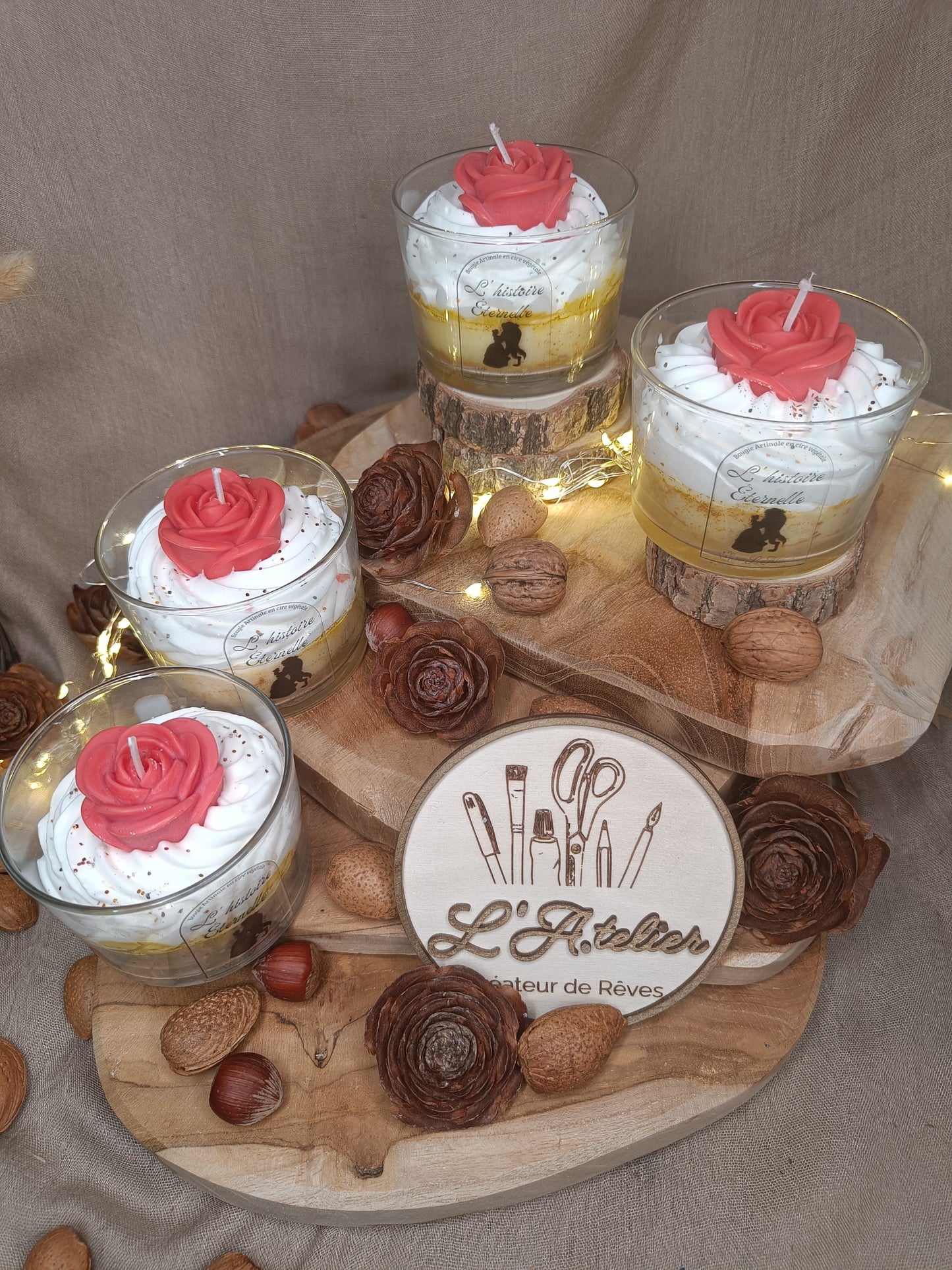 🕯️ Bougie 🌹 L'Histoire Éternelle 🌹