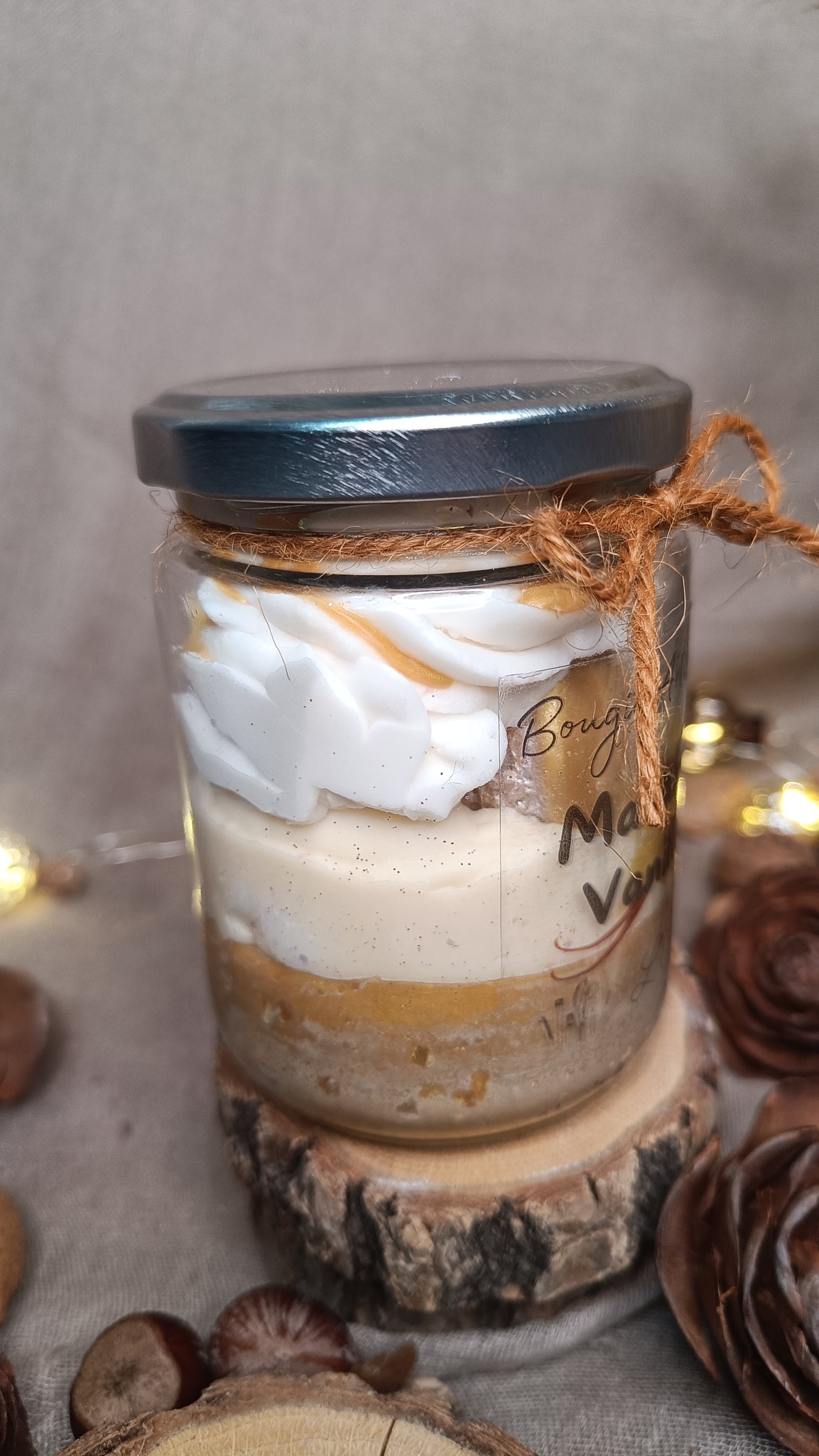 🕯️Bougies parfumées ✨ 🍮 Macaron Vanille 🍮