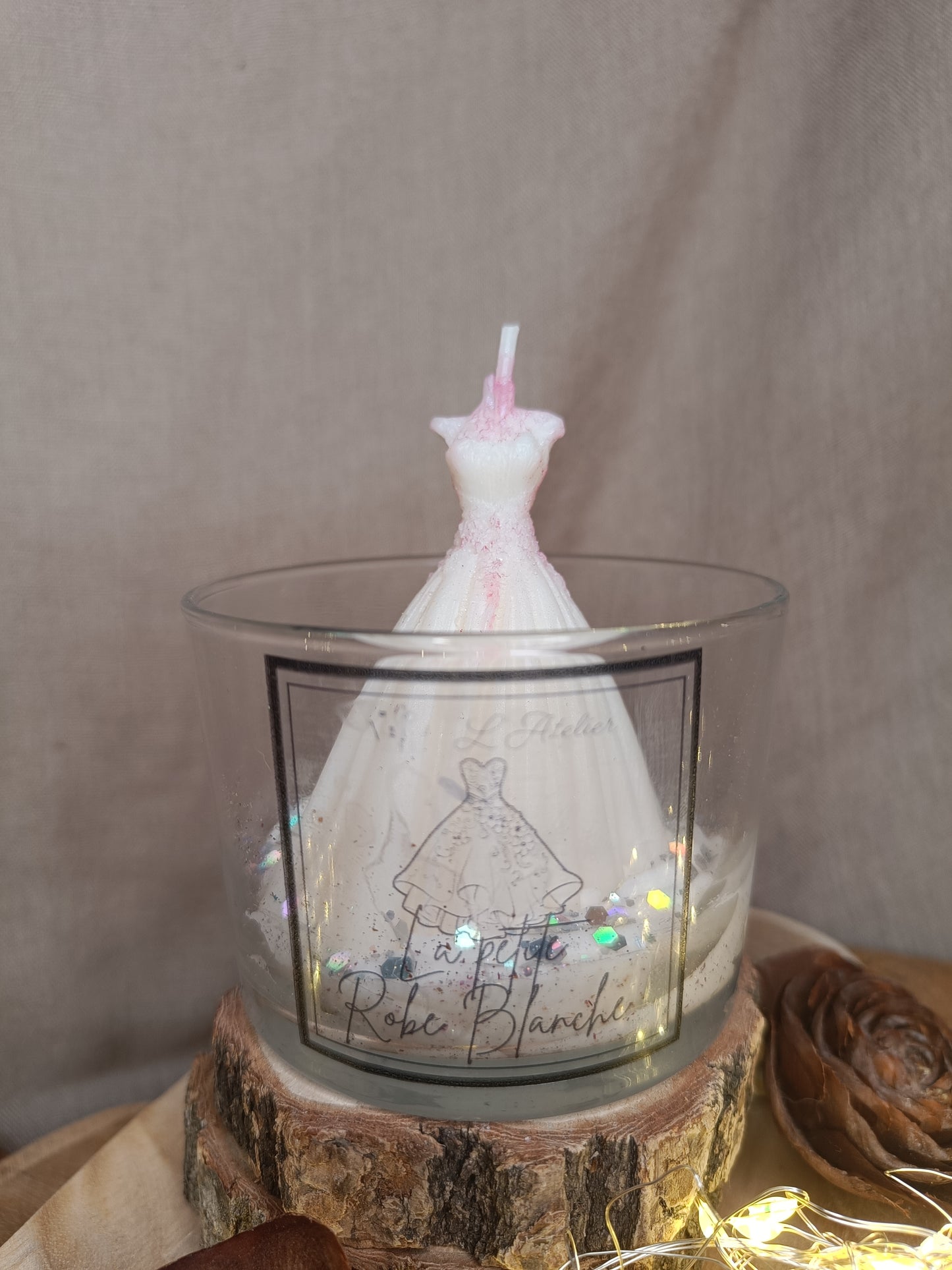 🕯️Bougie 🌸🤍 La petite Robe Blanche 🤍🌸