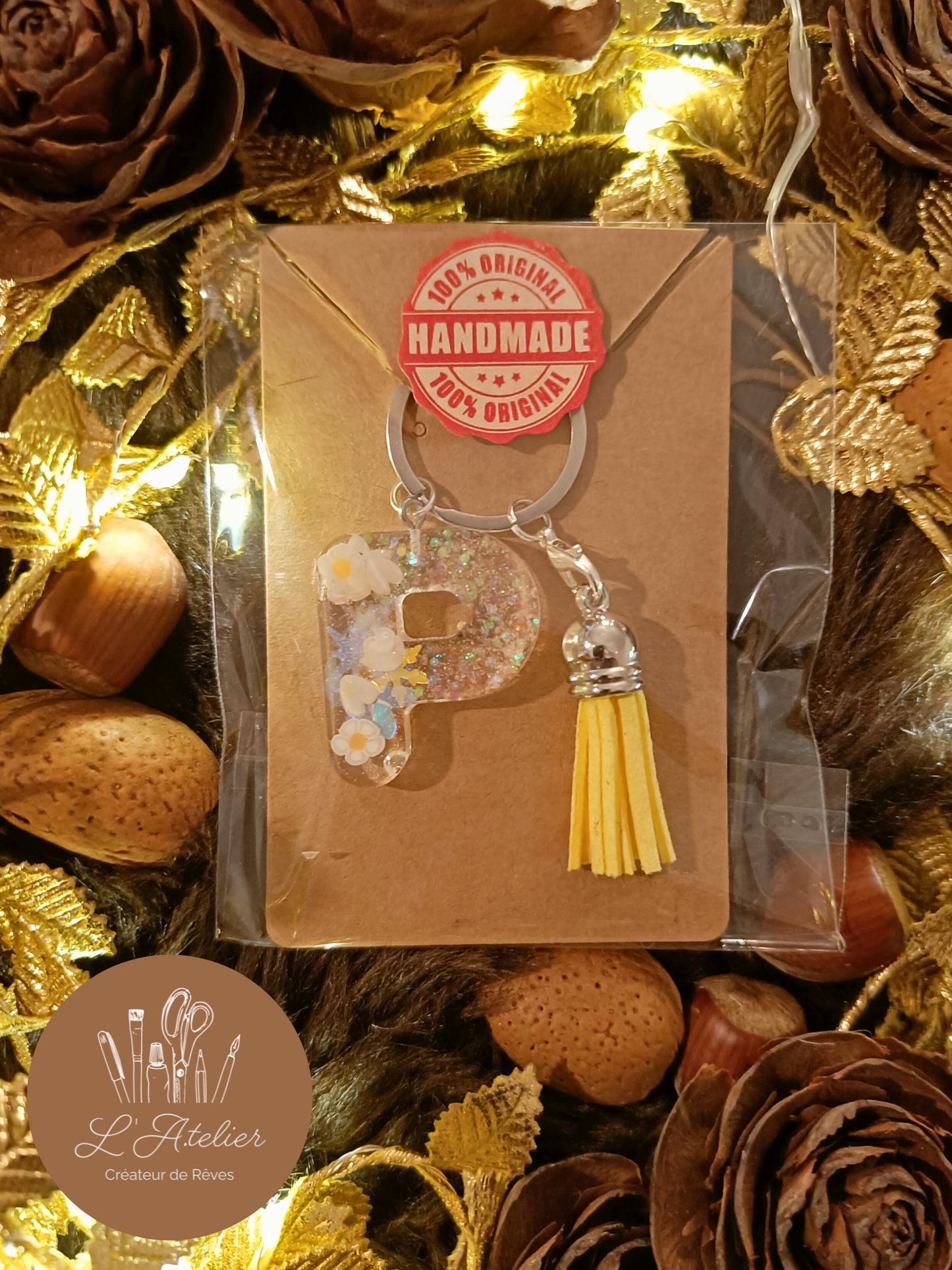 Porte clef Lettre epoxy
