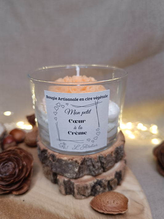 🕯️Bougie 💛Coeur à la crème💛