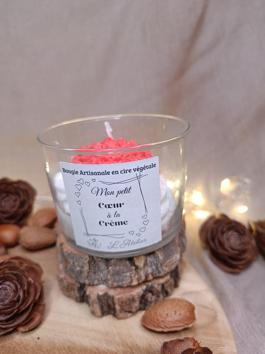 🕯️Bougie ❤️ Coeur à la crème❤️