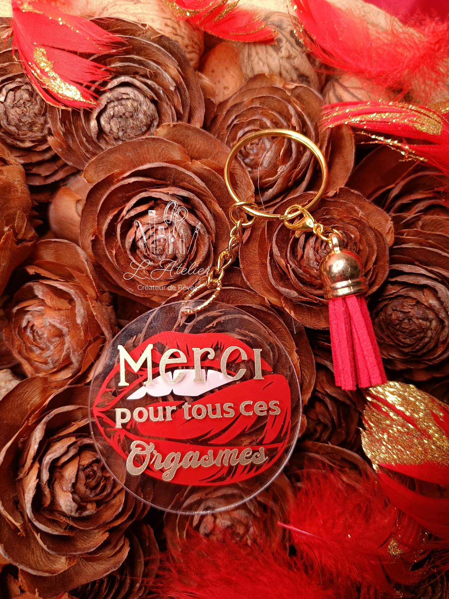Porte clefs "merci pour tout ces orgasmes"