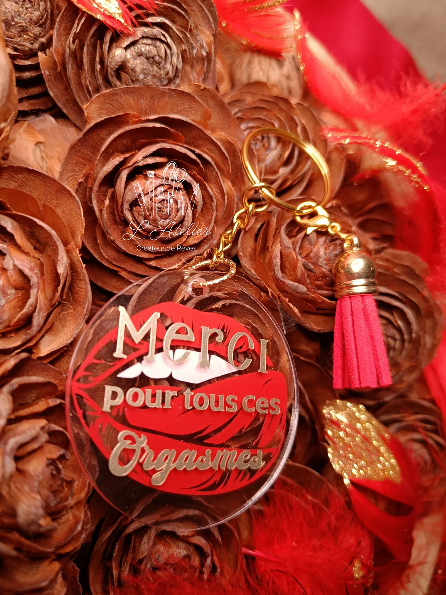 Porte clefs "merci pour tout ces orgasmes"