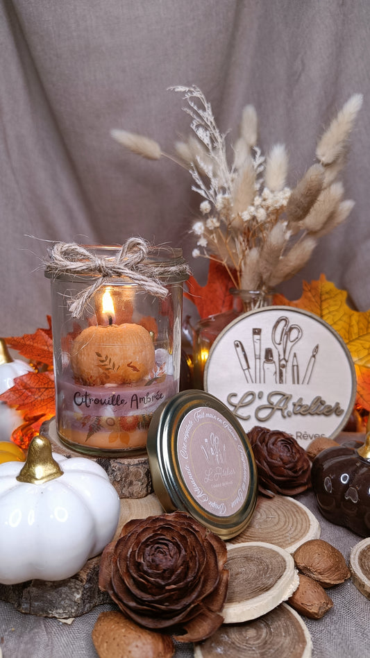 🕯️Bougie Parfumée 🍂🎃 Citrouille Ambrée 🎃🍂